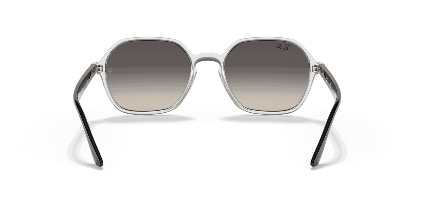 [Grey Gradient Lenses, Polished Transparent Frame]