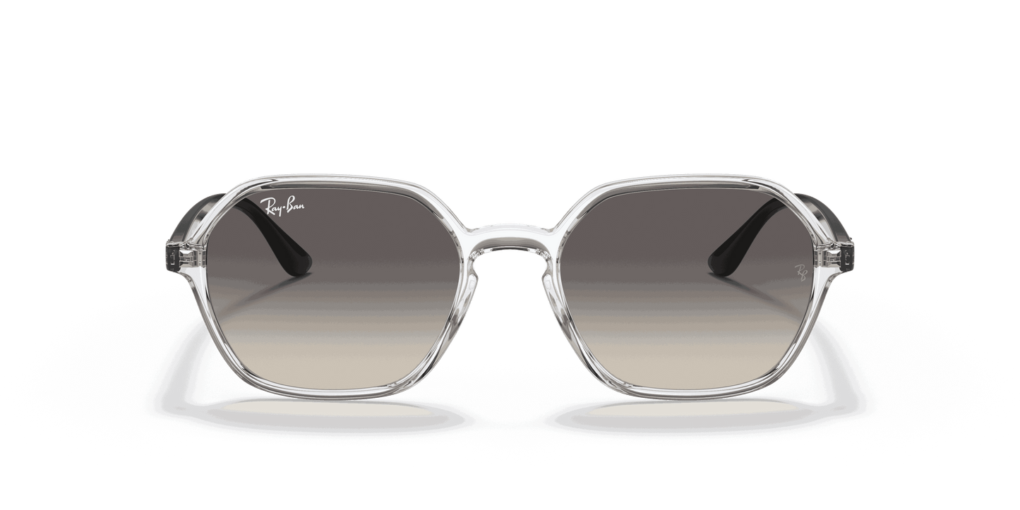 [Grey Gradient Lenses, Polished Transparent Frame]