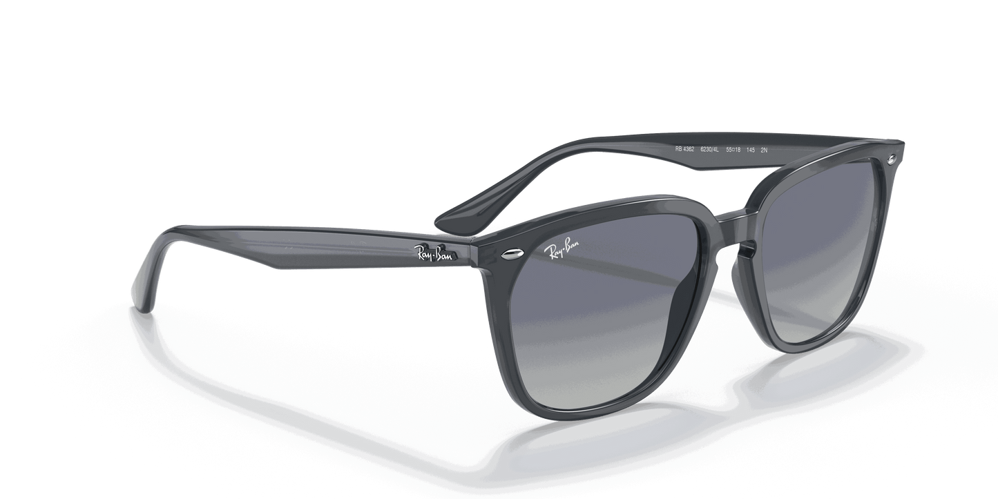 [Blue Gradient Lenses, Polished Grey Frame]