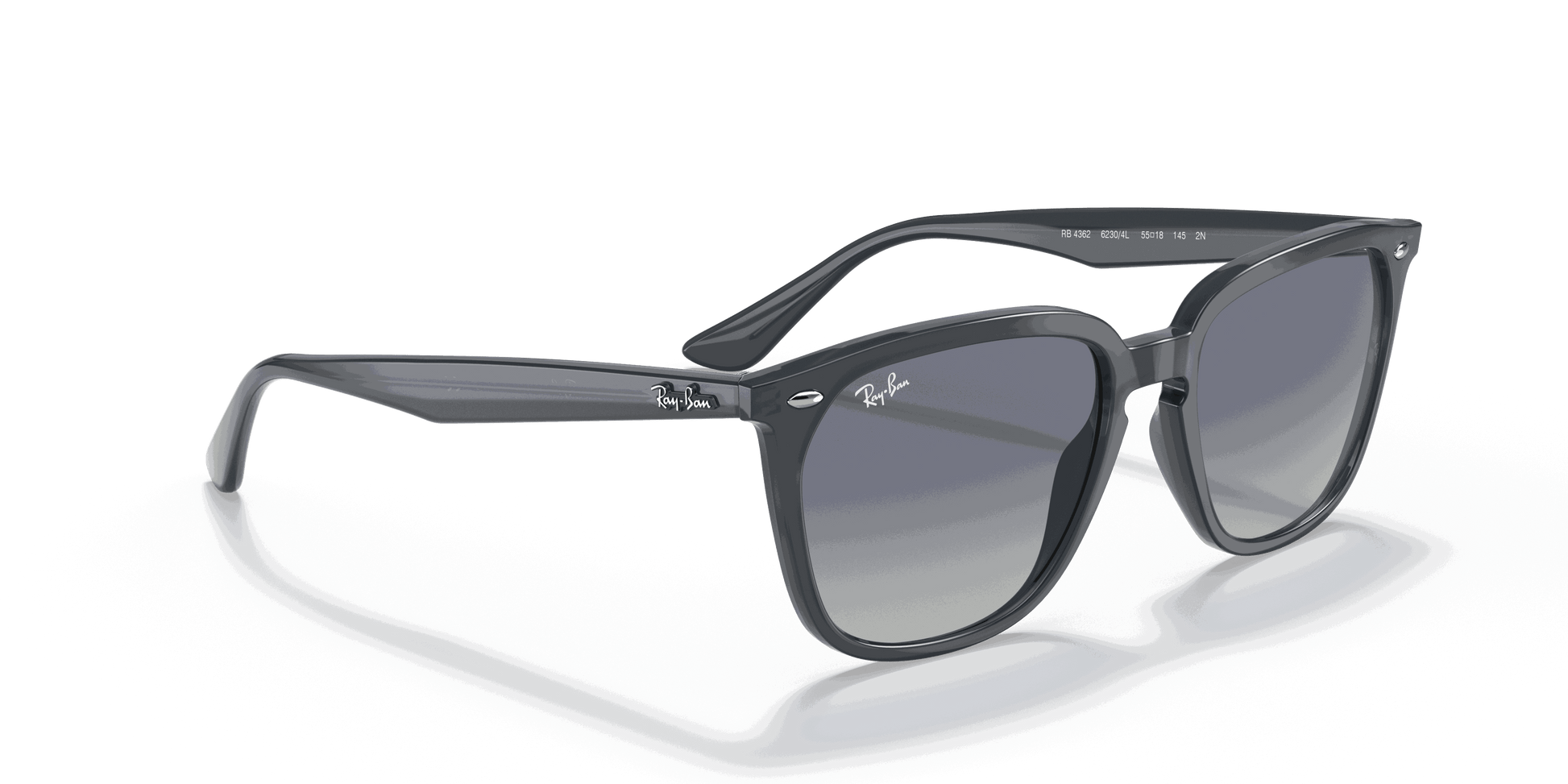 [Blue Gradient Lenses, Polished Grey Frame]