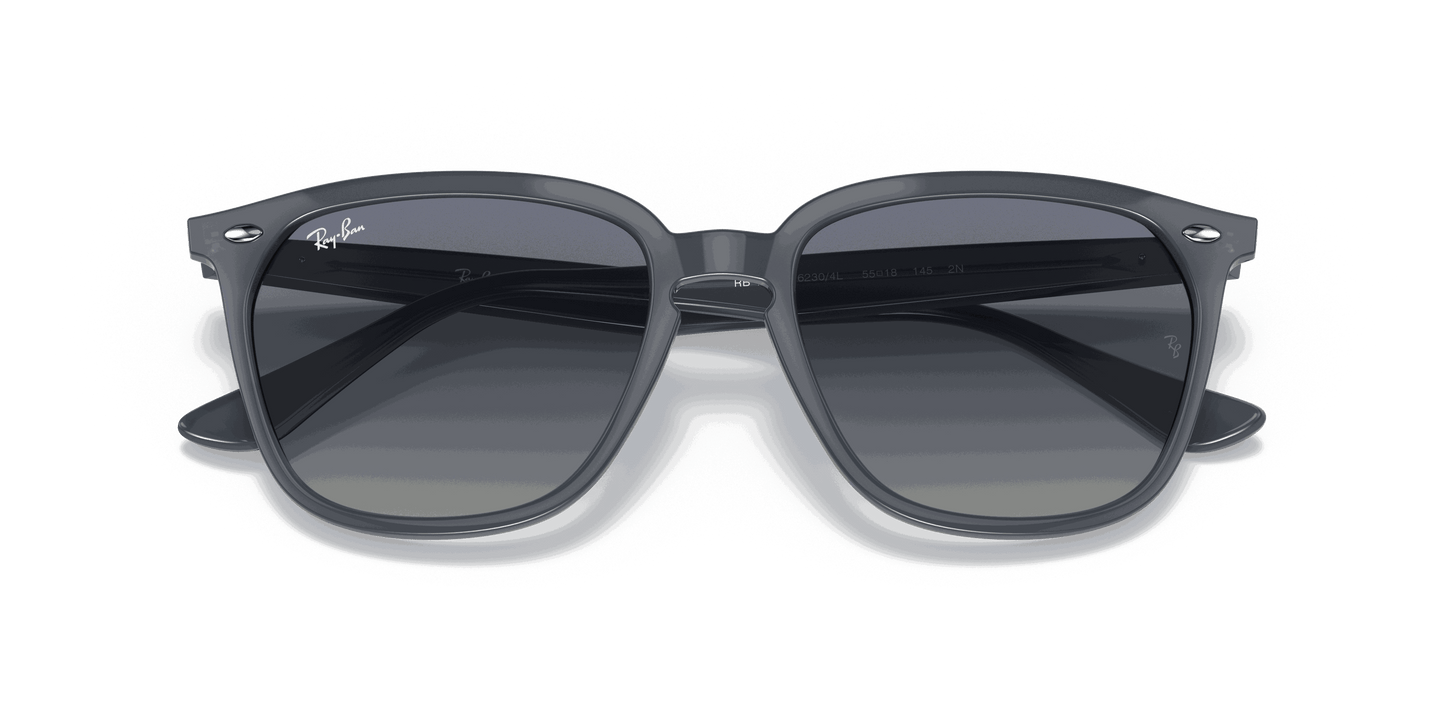 [Blue Gradient Lenses, Polished Grey Frame]