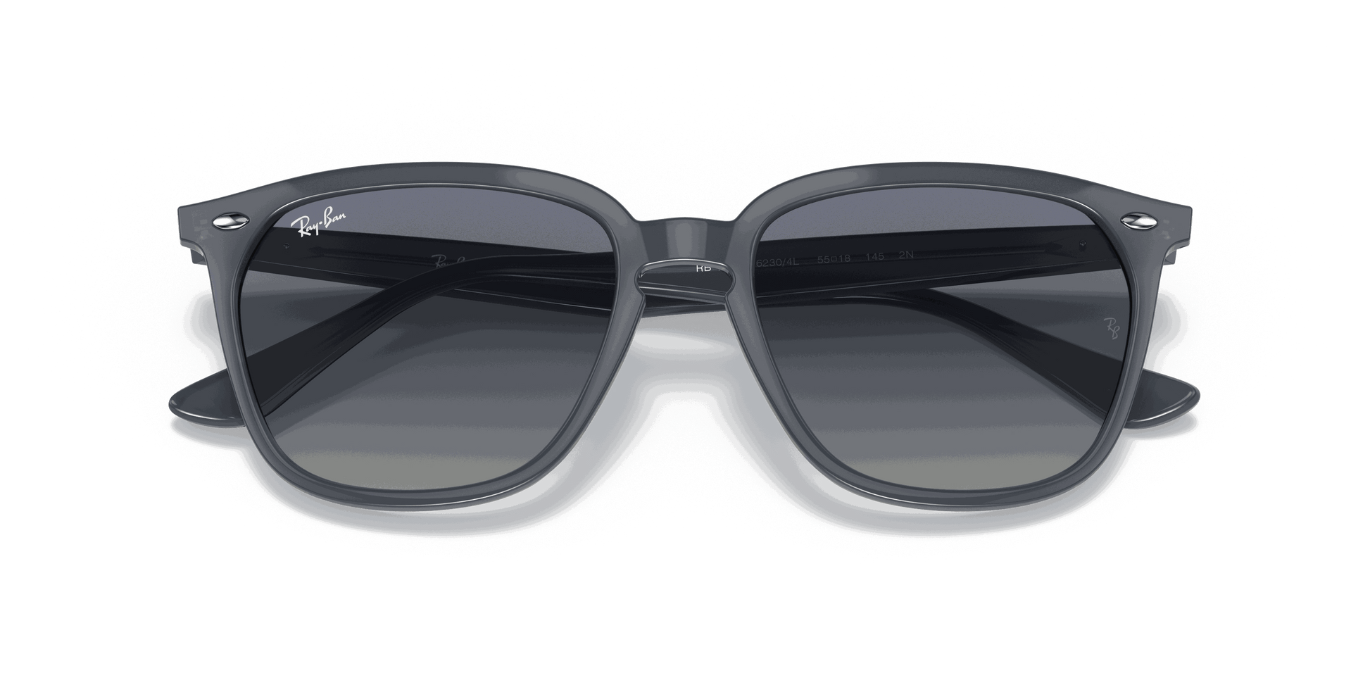 [Blue Gradient Lenses, Polished Grey Frame]