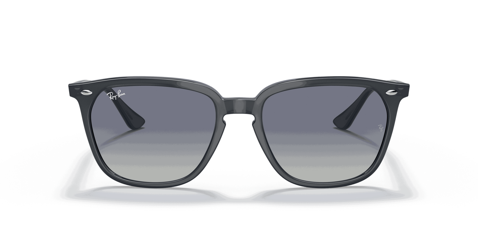 [Blue Gradient Lenses, Polished Grey Frame]