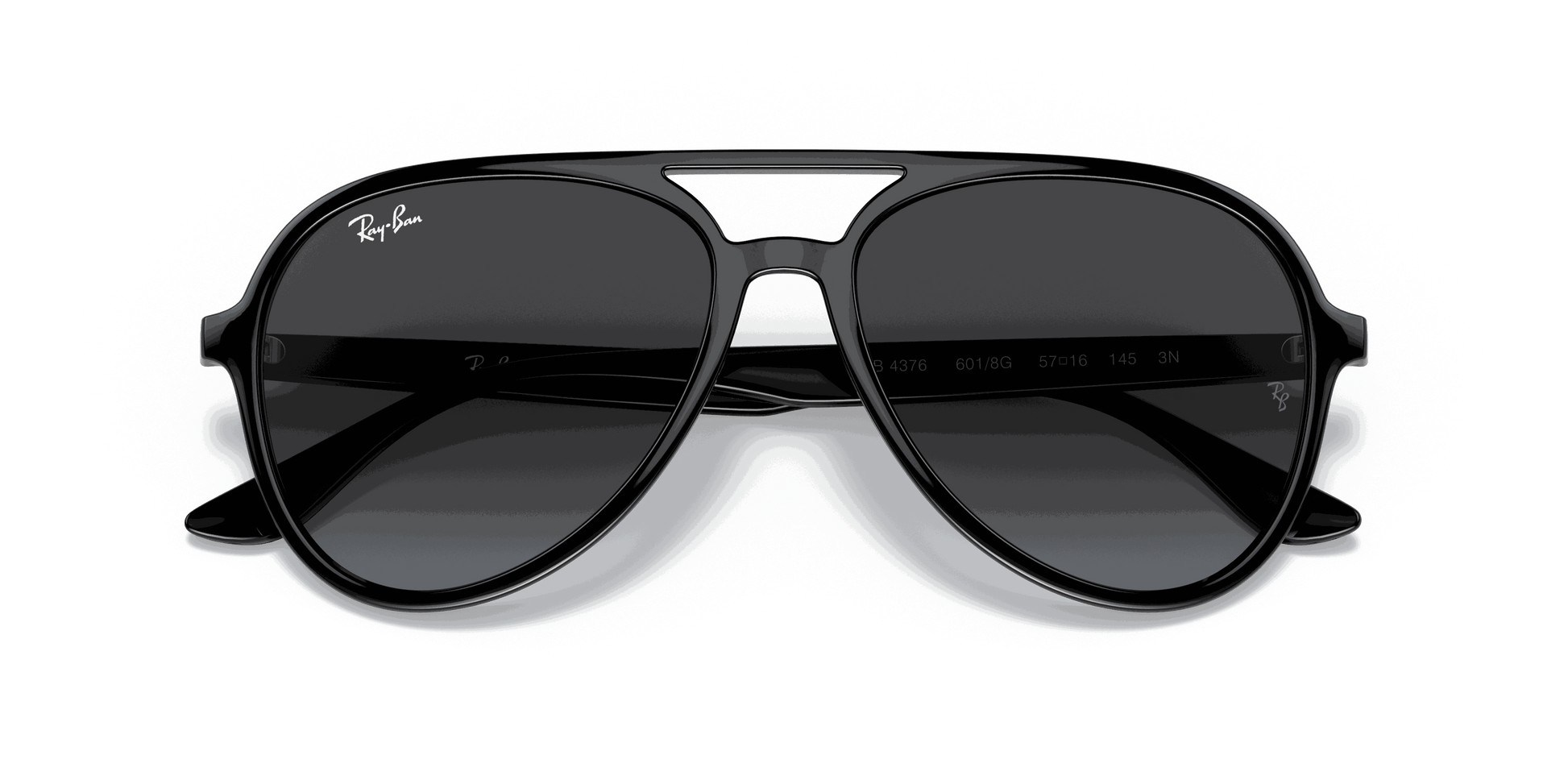 [Grey Gradient Lenses, Polished Black Frame]