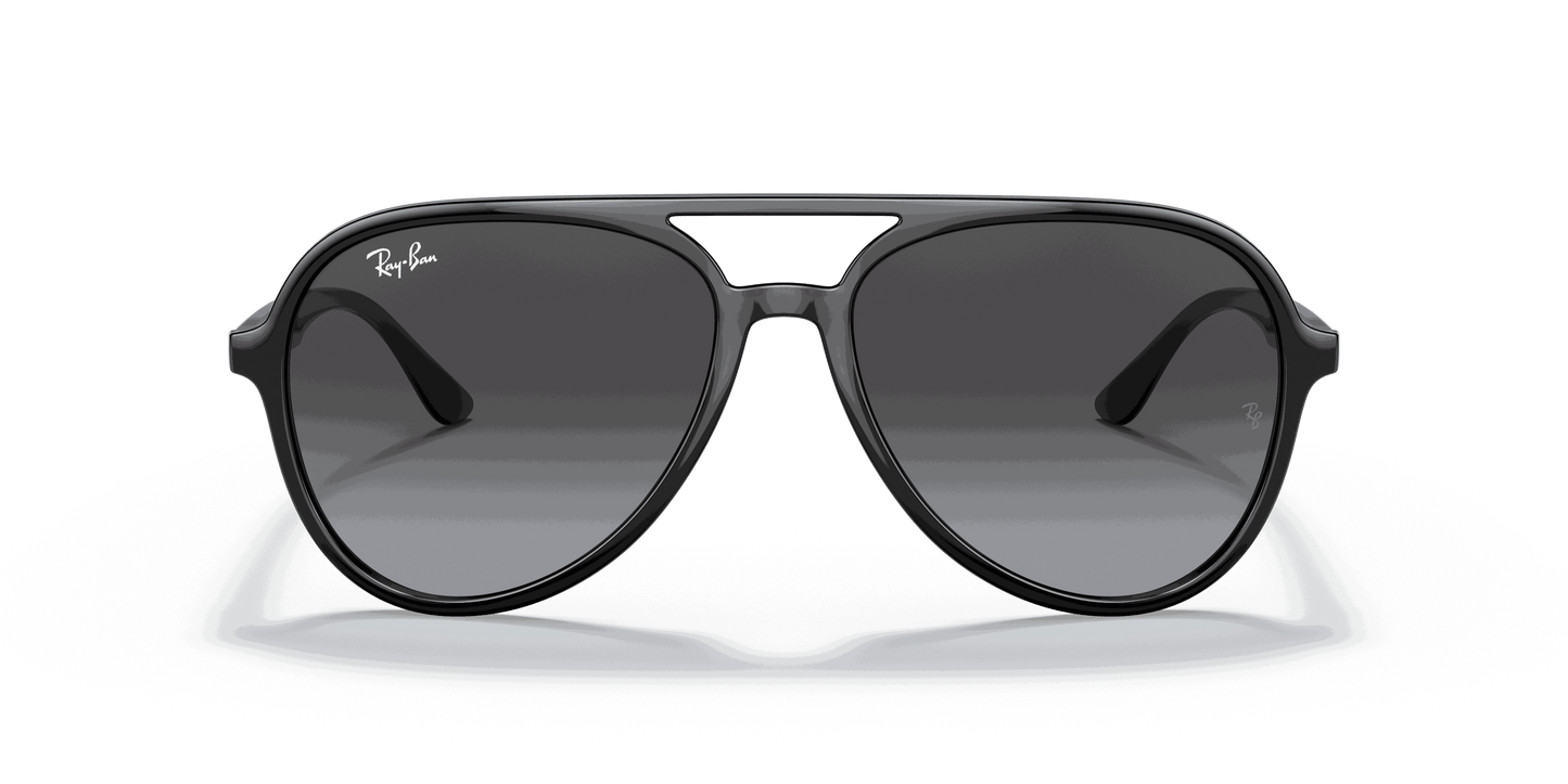 [Grey Gradient Lenses, Polished Black Frame]