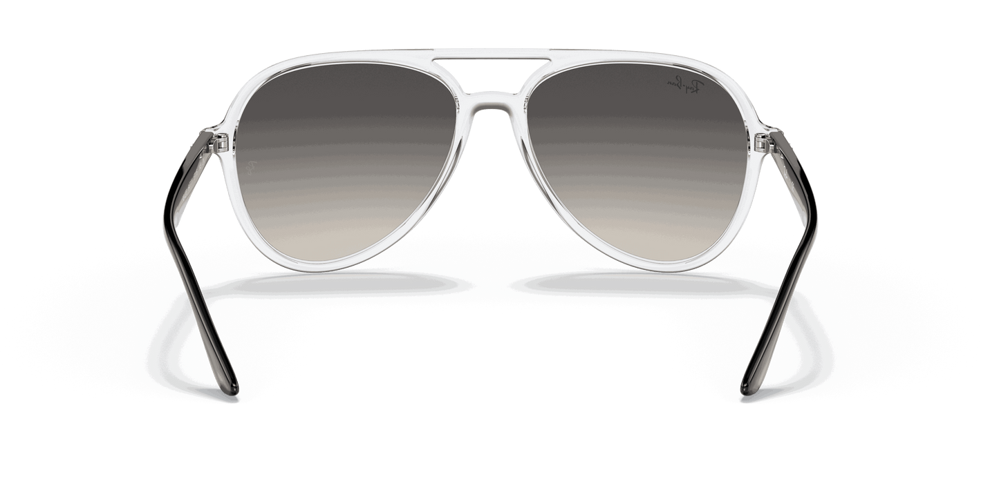 [Grey Gradient Lenses, Polished Transparent Frame]