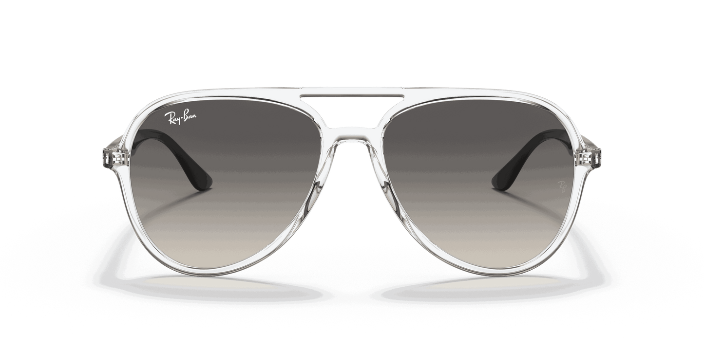 [Grey Gradient Lenses, Polished Transparent Frame]