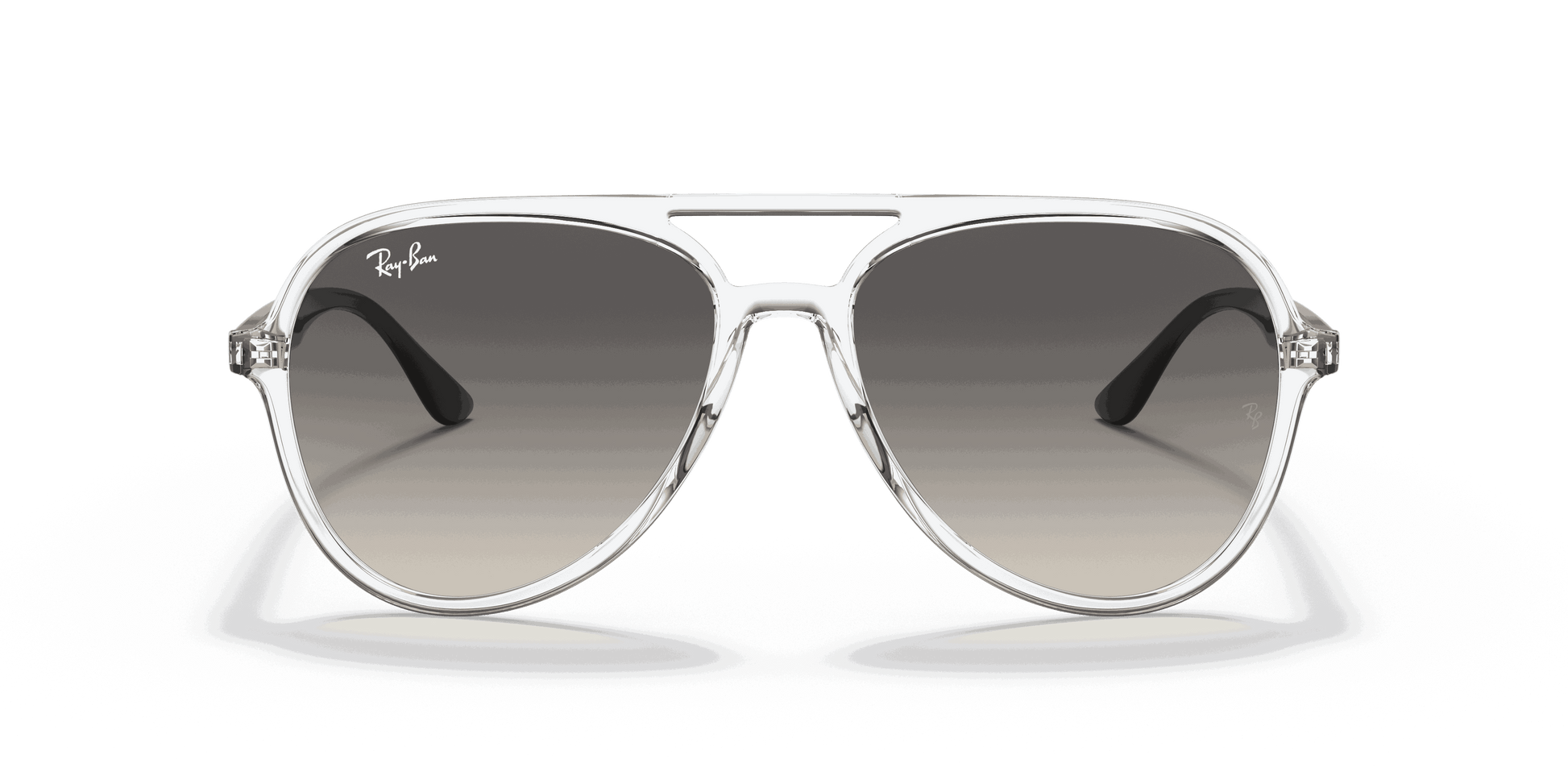 [Grey Gradient Lenses, Polished Transparent Frame]