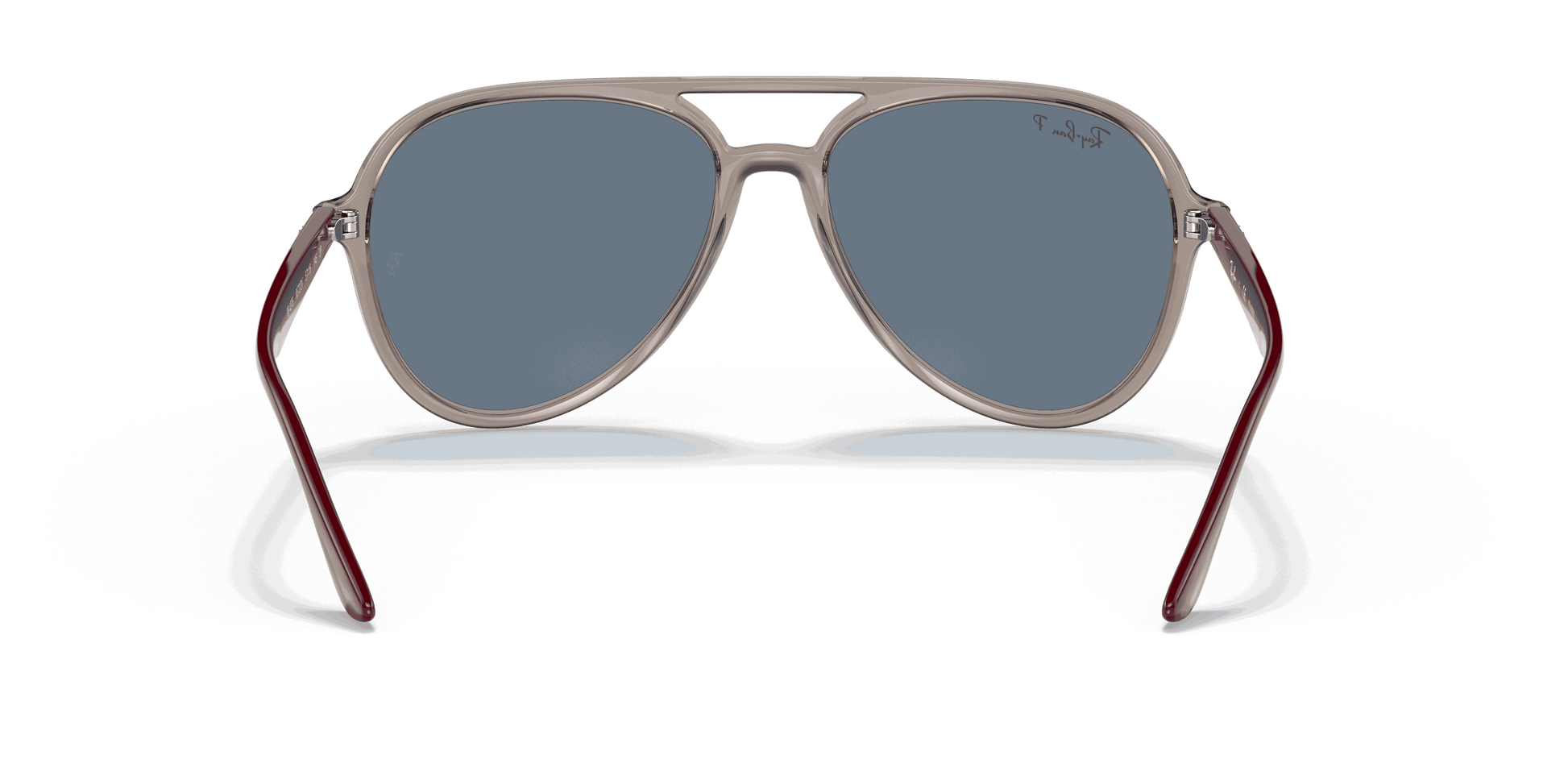 [Dark Blue Lenses, Polished Transparent Grey Frame]