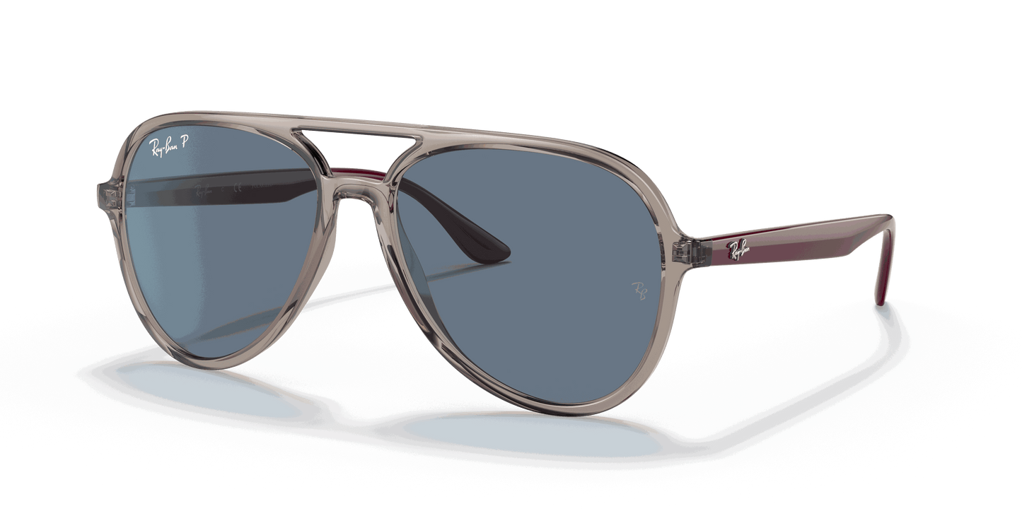 [Dark Blue Lenses, Polished Transparent Grey Frame]