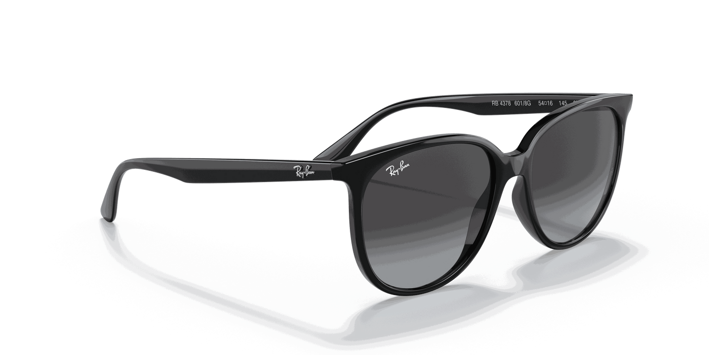 [Grey Gradient Lenses, Polished Black Frame]