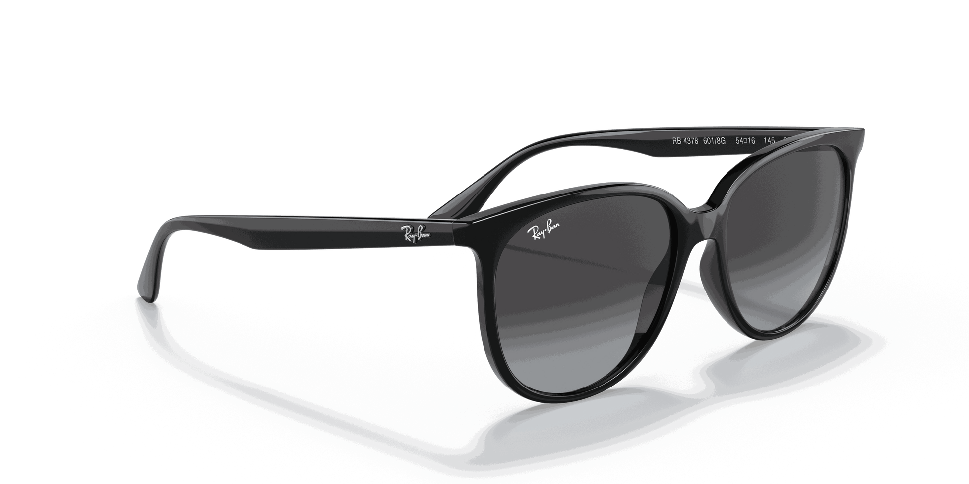 [Grey Gradient Lenses, Polished Black Frame]