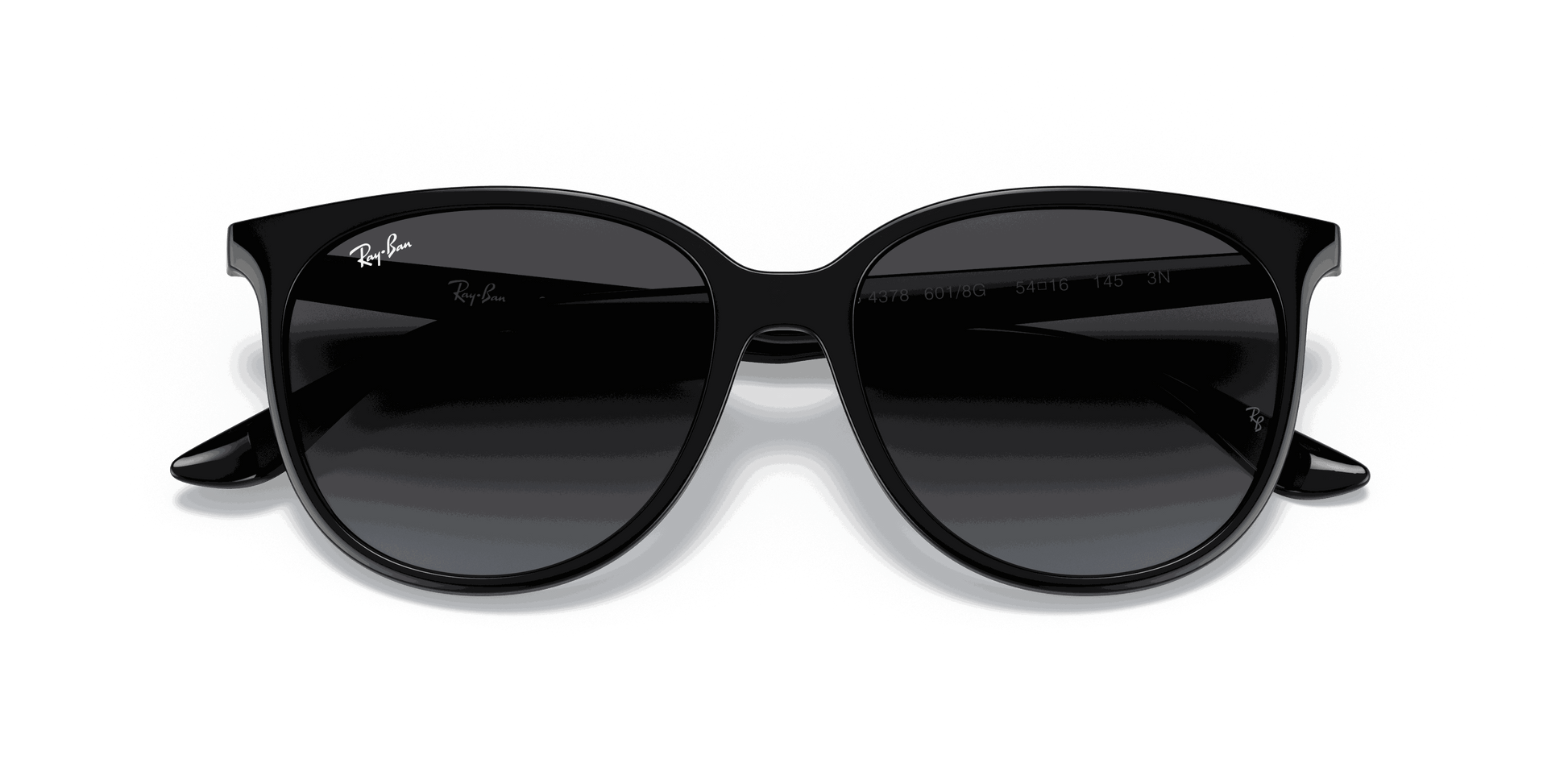 [Grey Gradient Lenses, Polished Black Frame]