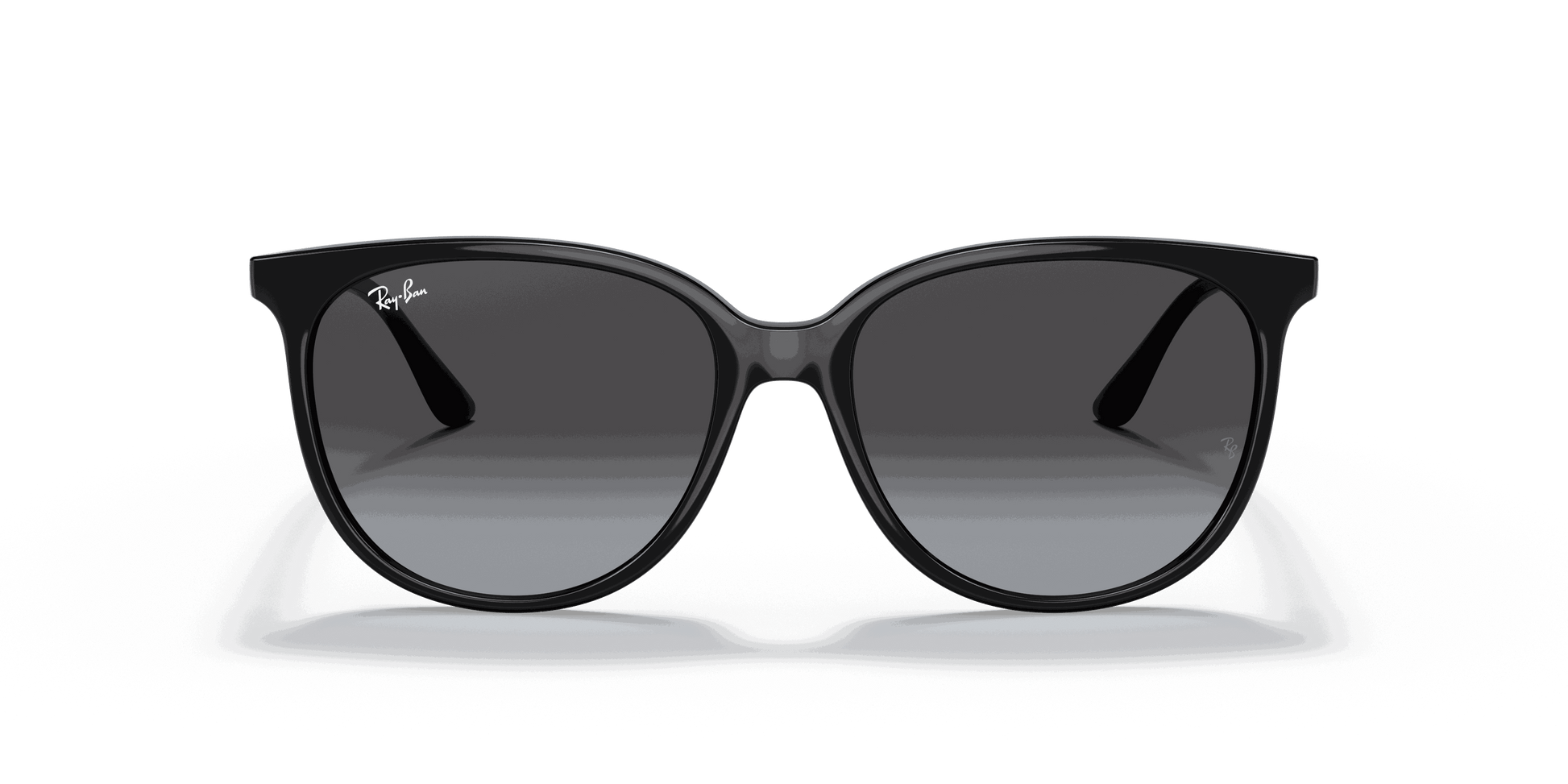 [Grey Gradient Lenses, Polished Black Frame]