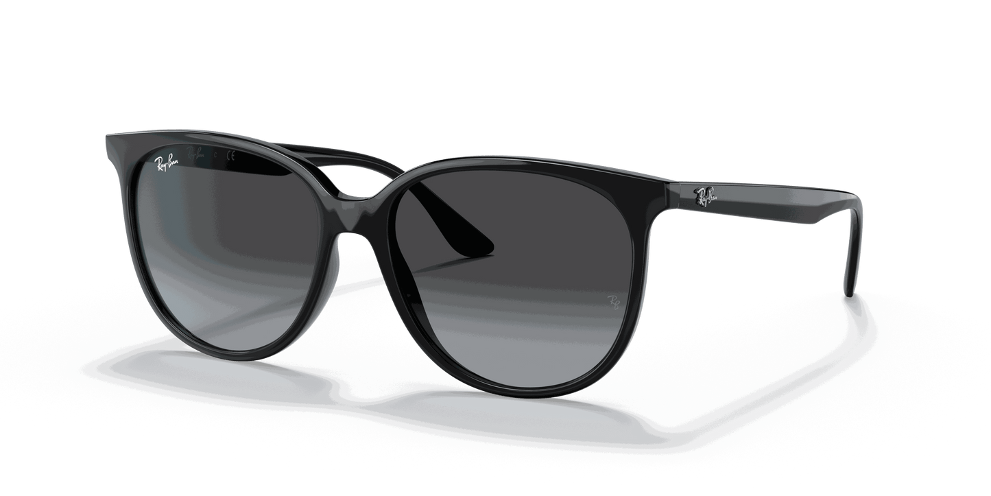 [Grey Gradient Lenses, Polished Black Frame]