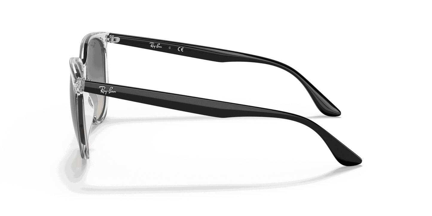 [Grey Gradient Lenses, Polished Transparent Frame]
