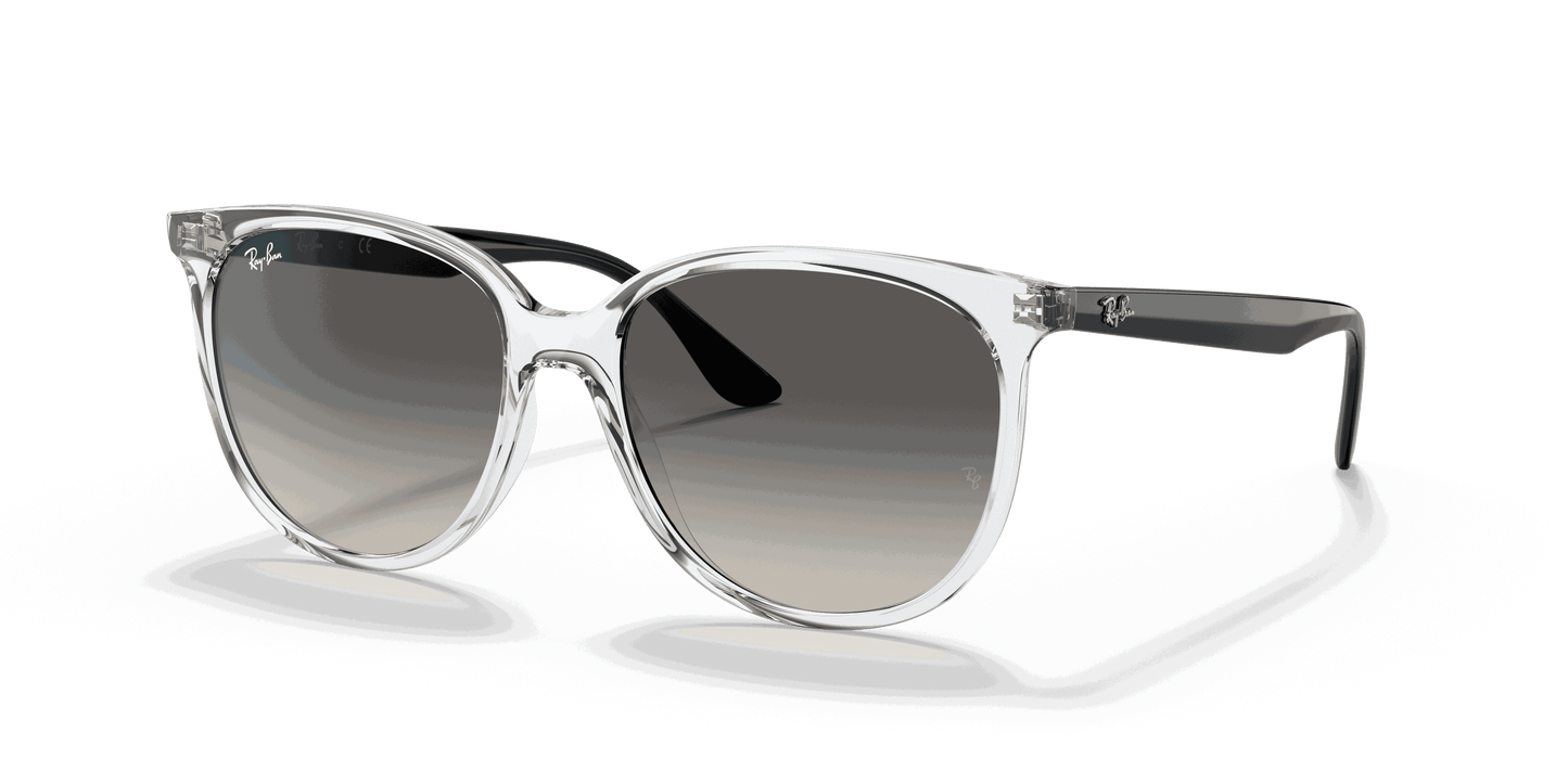 [Grey Gradient Lenses, Polished Transparent Frame]