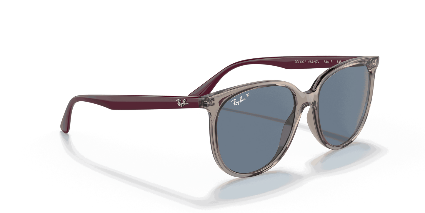 [Dark Blue Lenses, Polished Transparent Grey Frame]