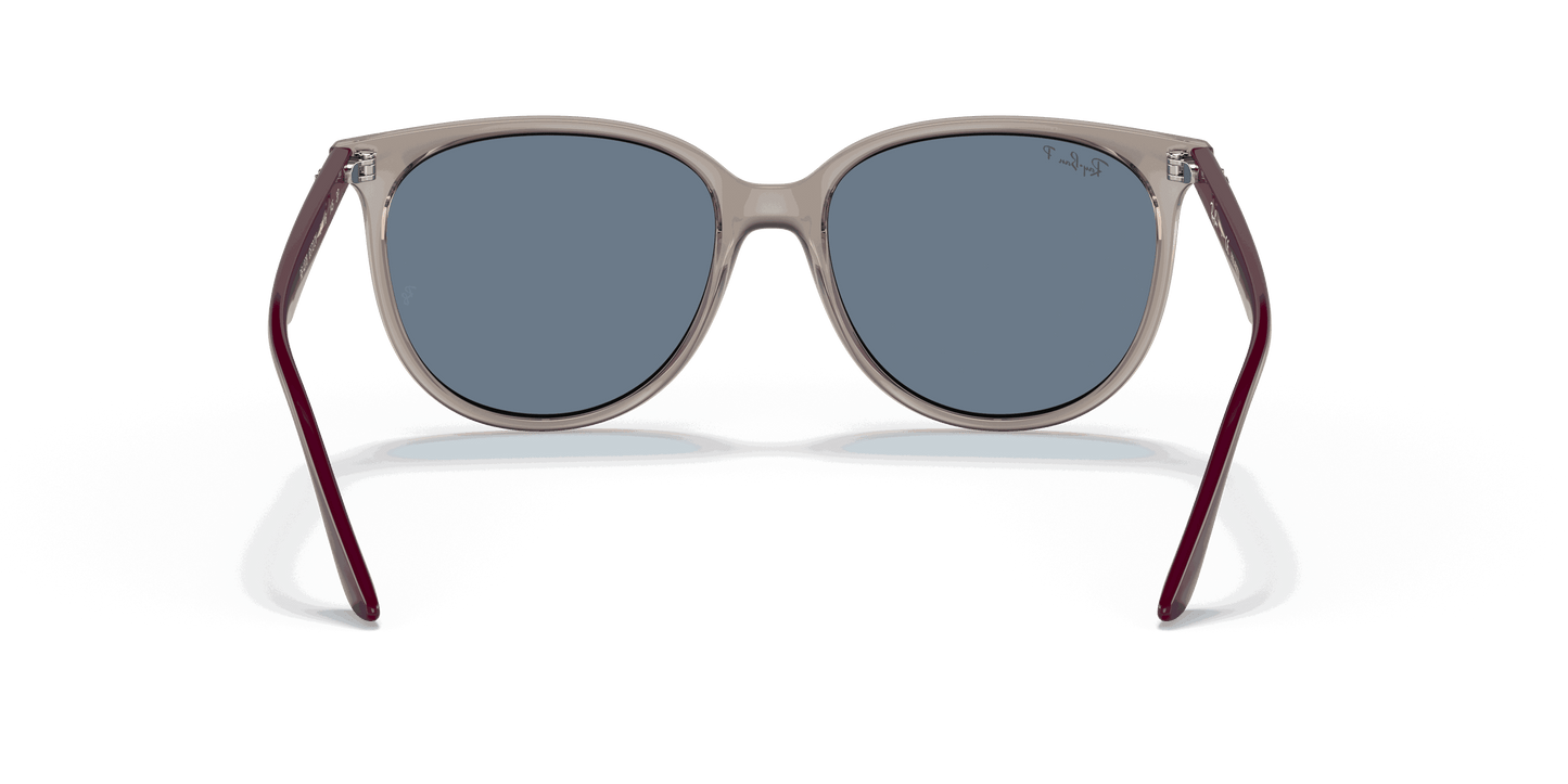 [Dark Blue Lenses, Polished Transparent Grey Frame]