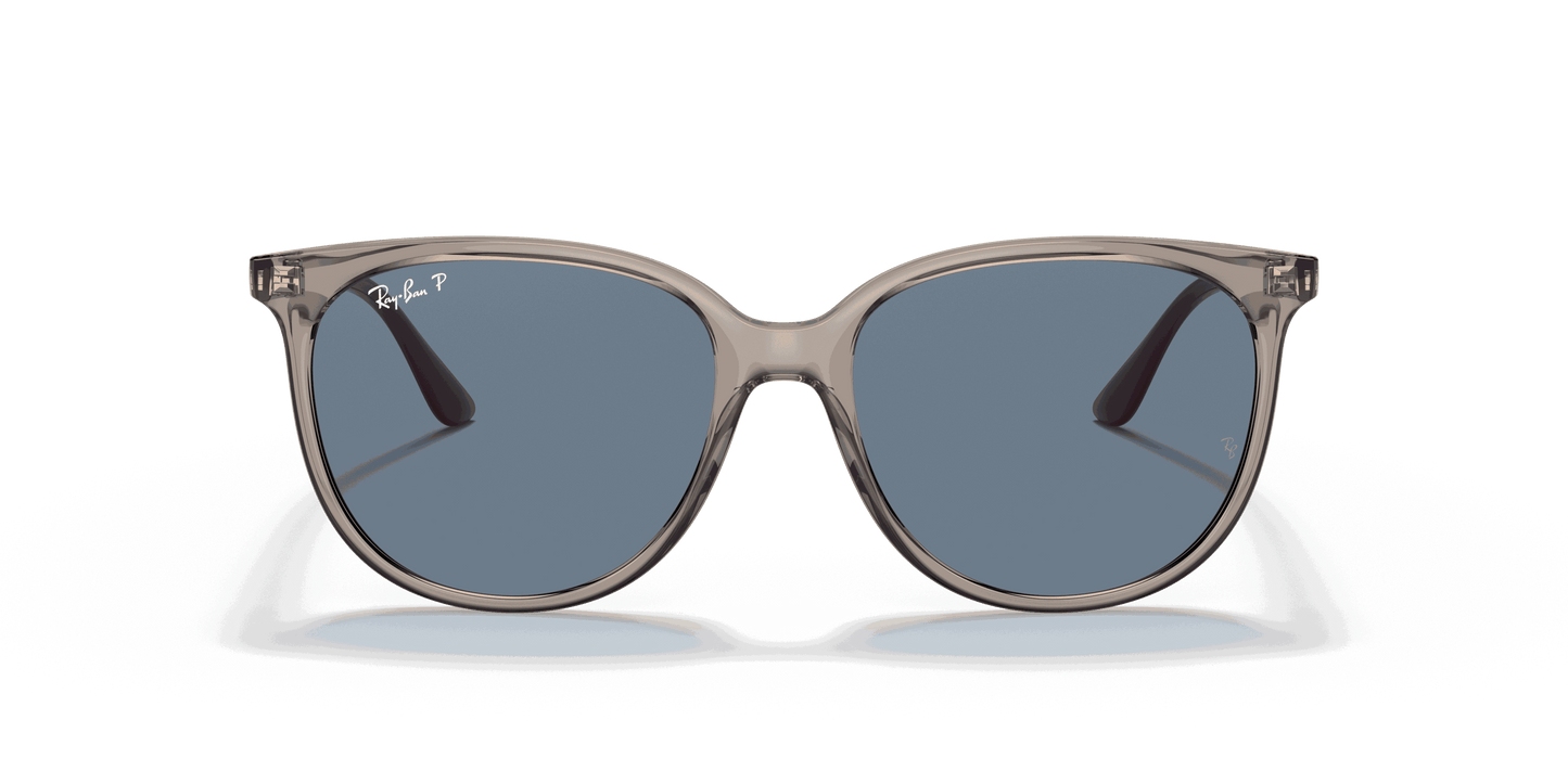 [Dark Blue Lenses, Polished Transparent Grey Frame]