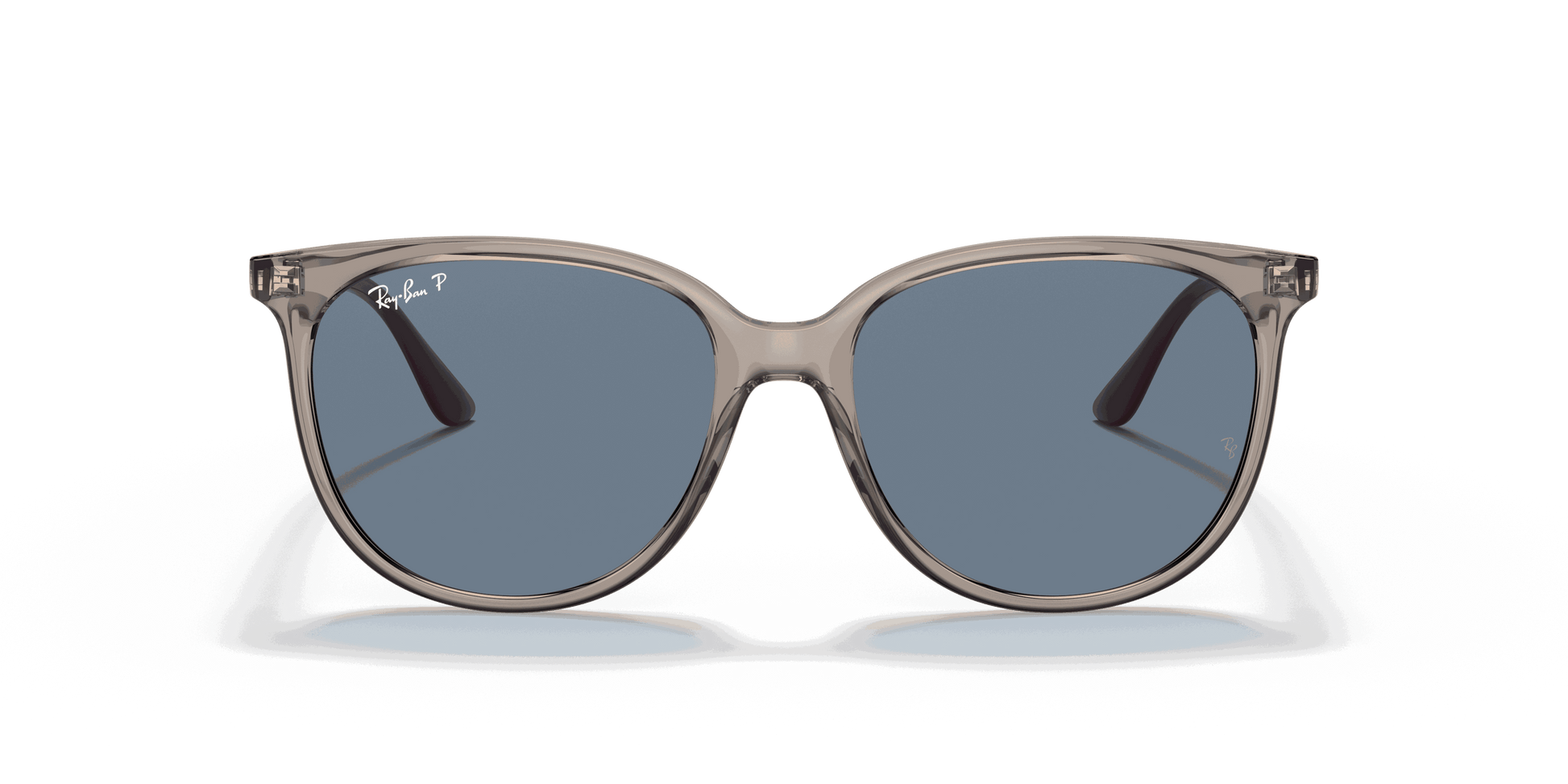 [Dark Blue Lenses, Polished Transparent Grey Frame]