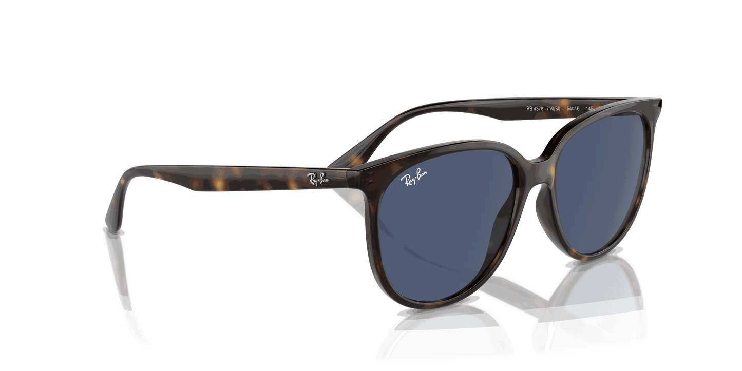[Dark Blue Lenses, Polished Havana Frame]