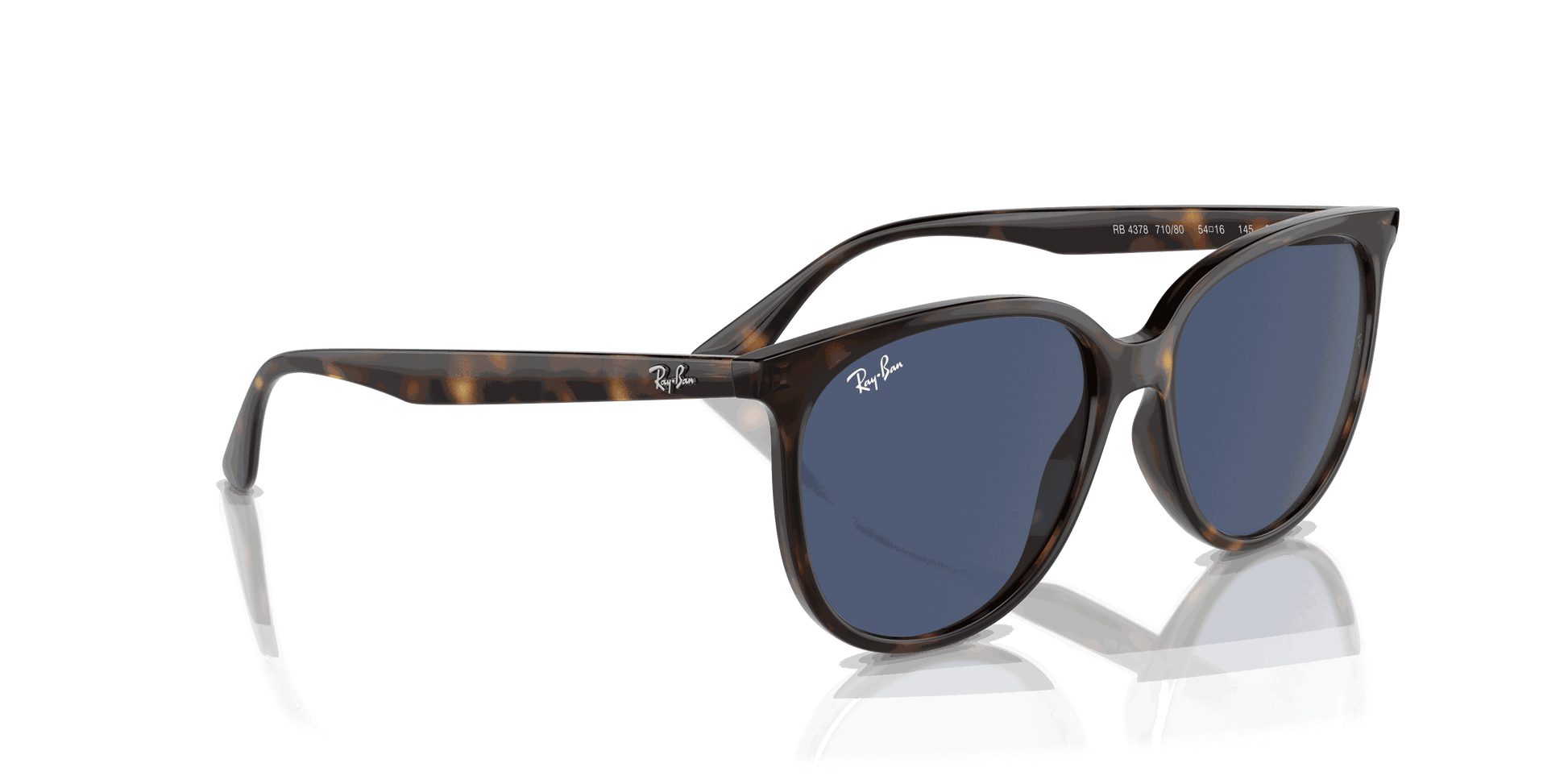 [Dark Blue Lenses, Polished Havana Frame]