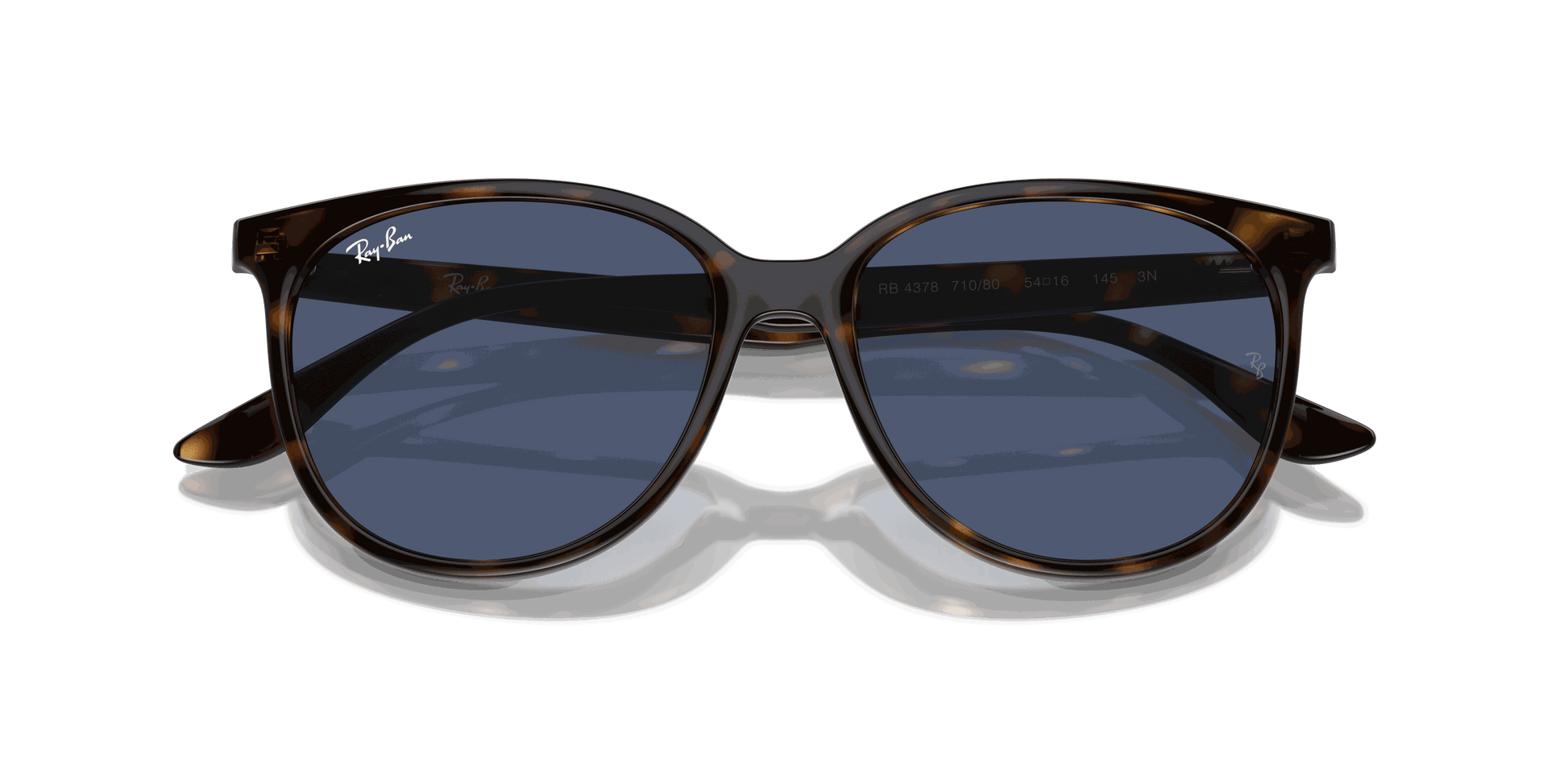 [Dark Blue Lenses, Polished Havana Frame]