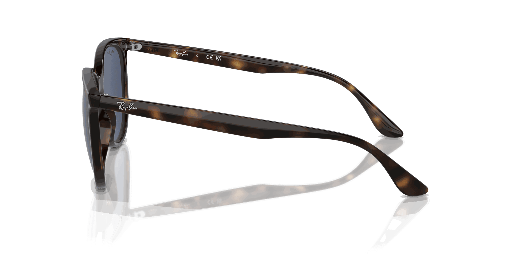[Dark Blue Lenses, Polished Havana Frame]