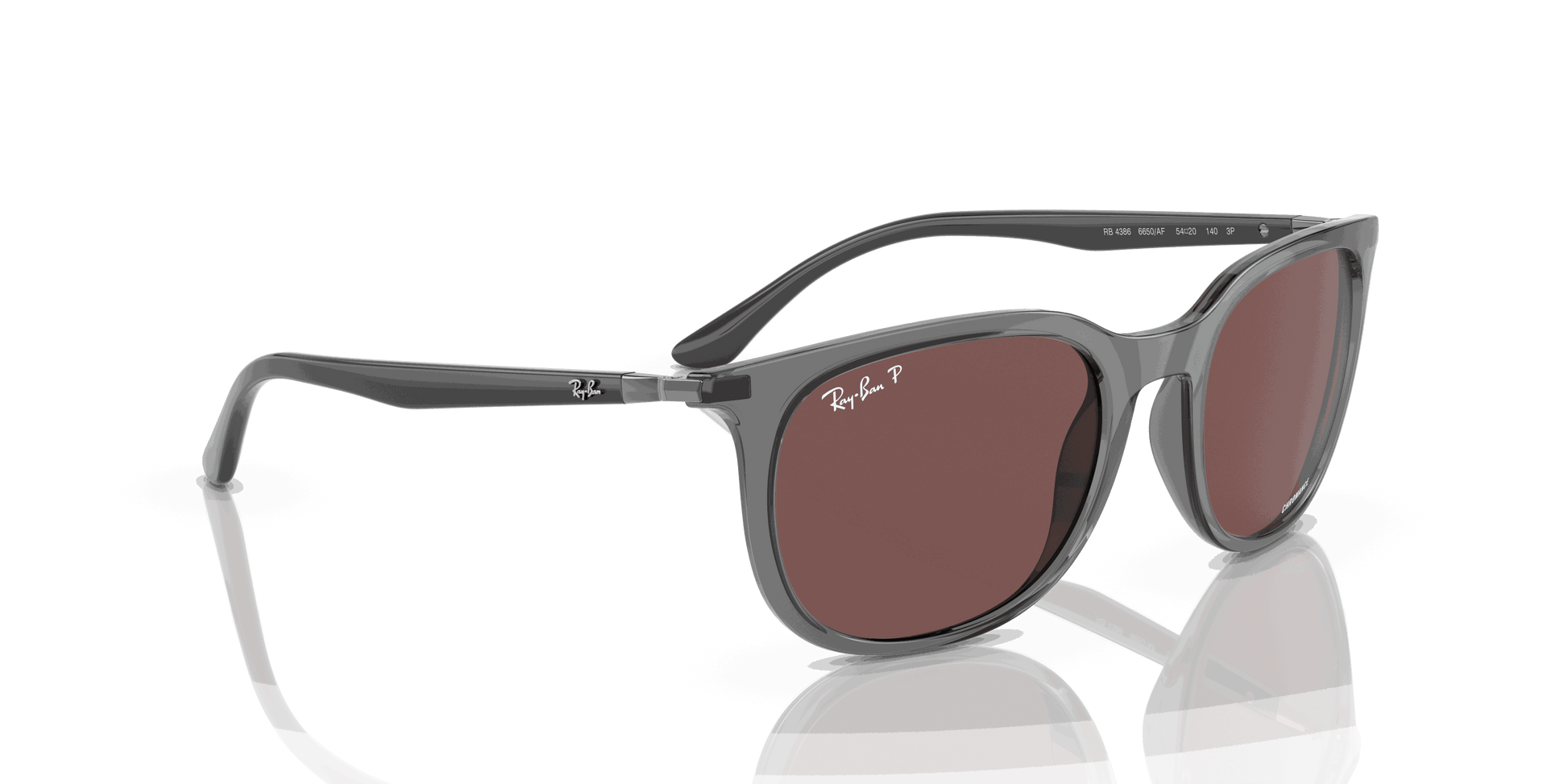 [Dark Violet Lenses, Polished Transparent Grey Frame]