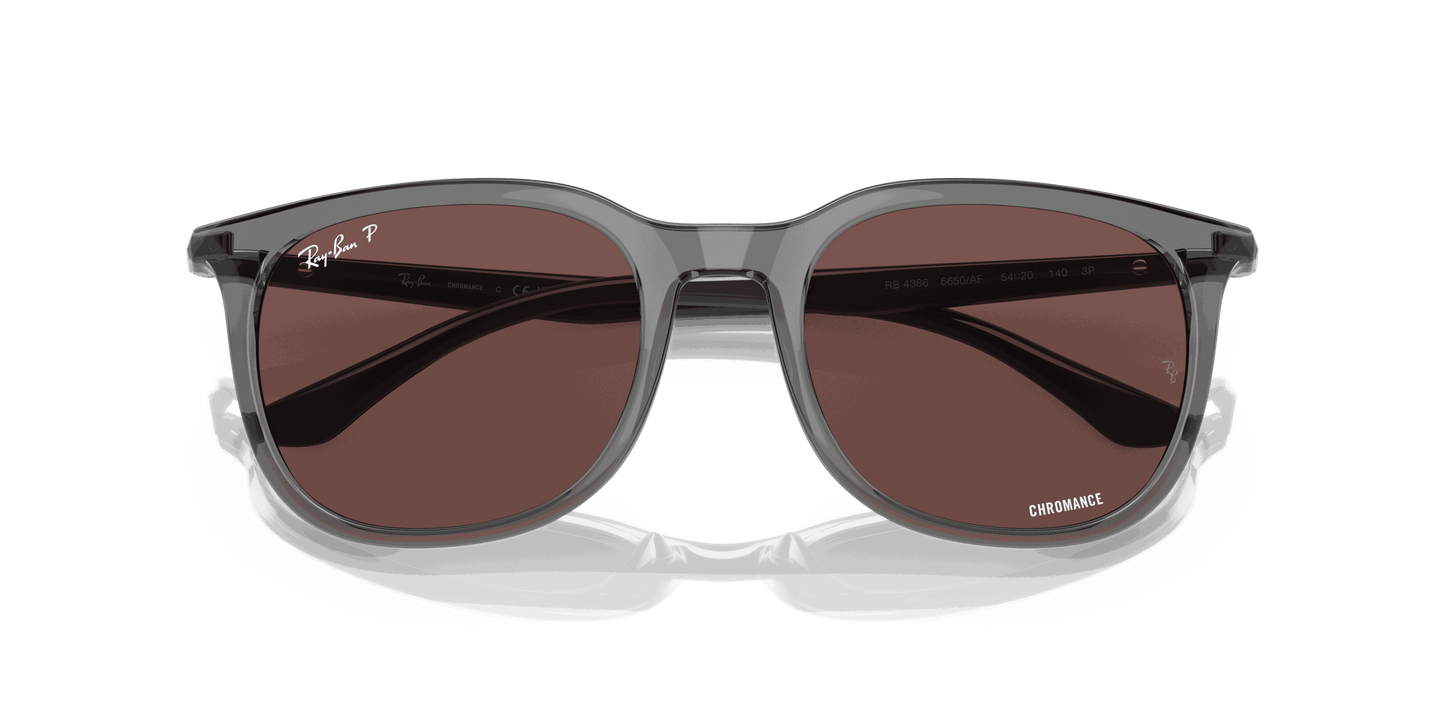[Dark Violet Lenses, Polished Transparent Grey Frame]