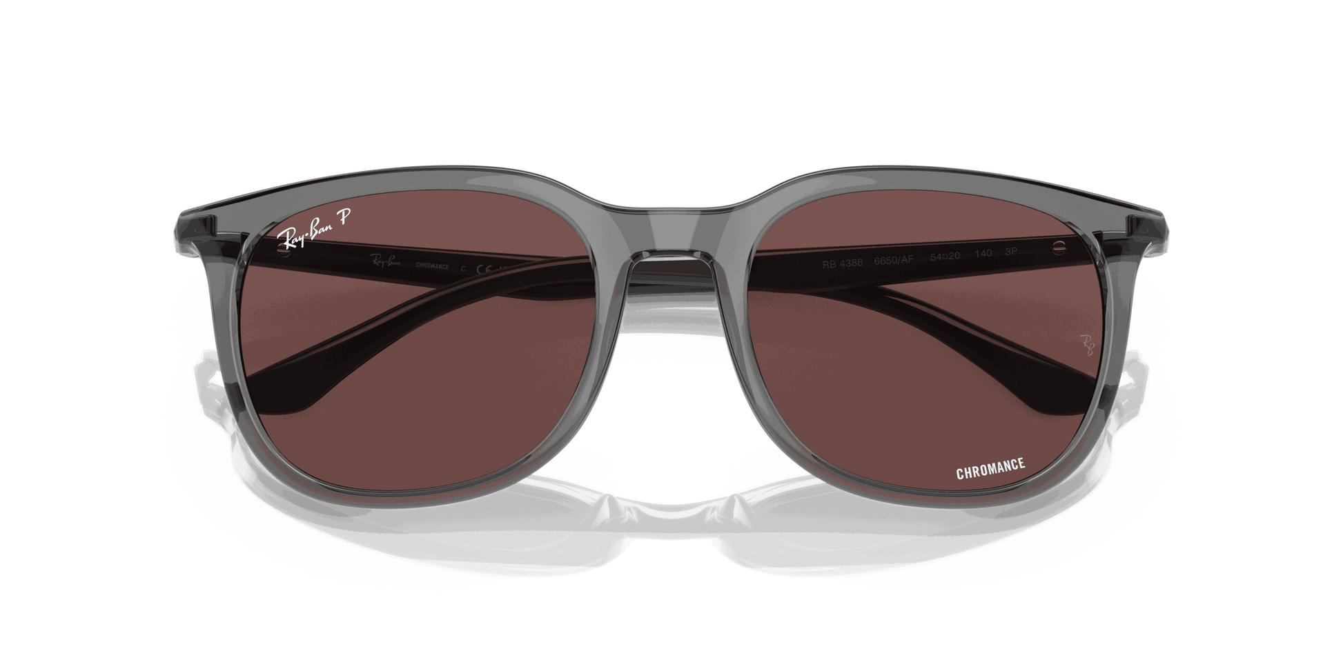 [Dark Violet Lenses, Polished Transparent Grey Frame]