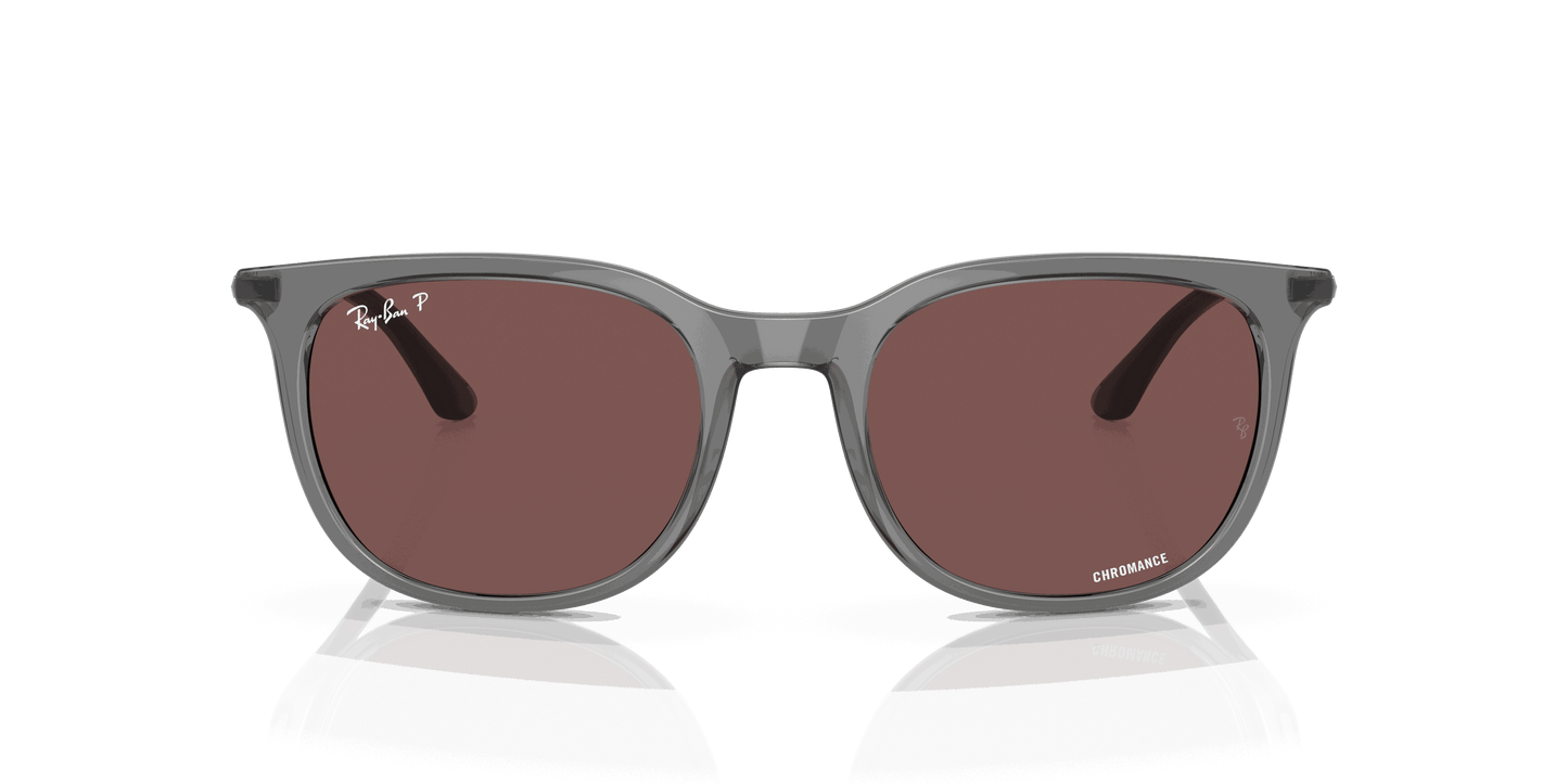 [Dark Violet Lenses, Polished Transparent Grey Frame]