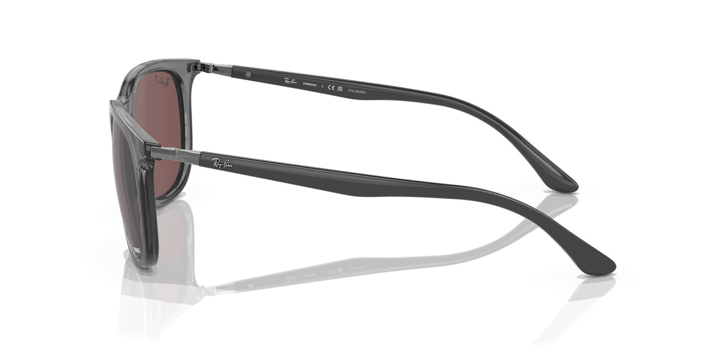 [Dark Violet Lenses, Polished Transparent Grey Frame]