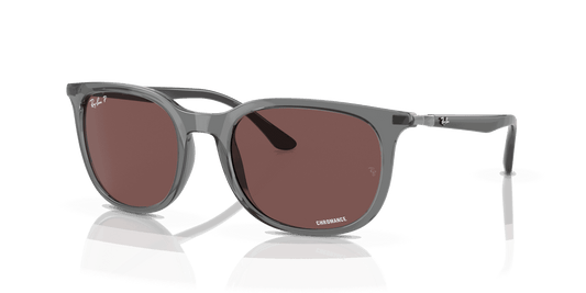 [Dark Violet Lenses, Polished Transparent Grey Frame]