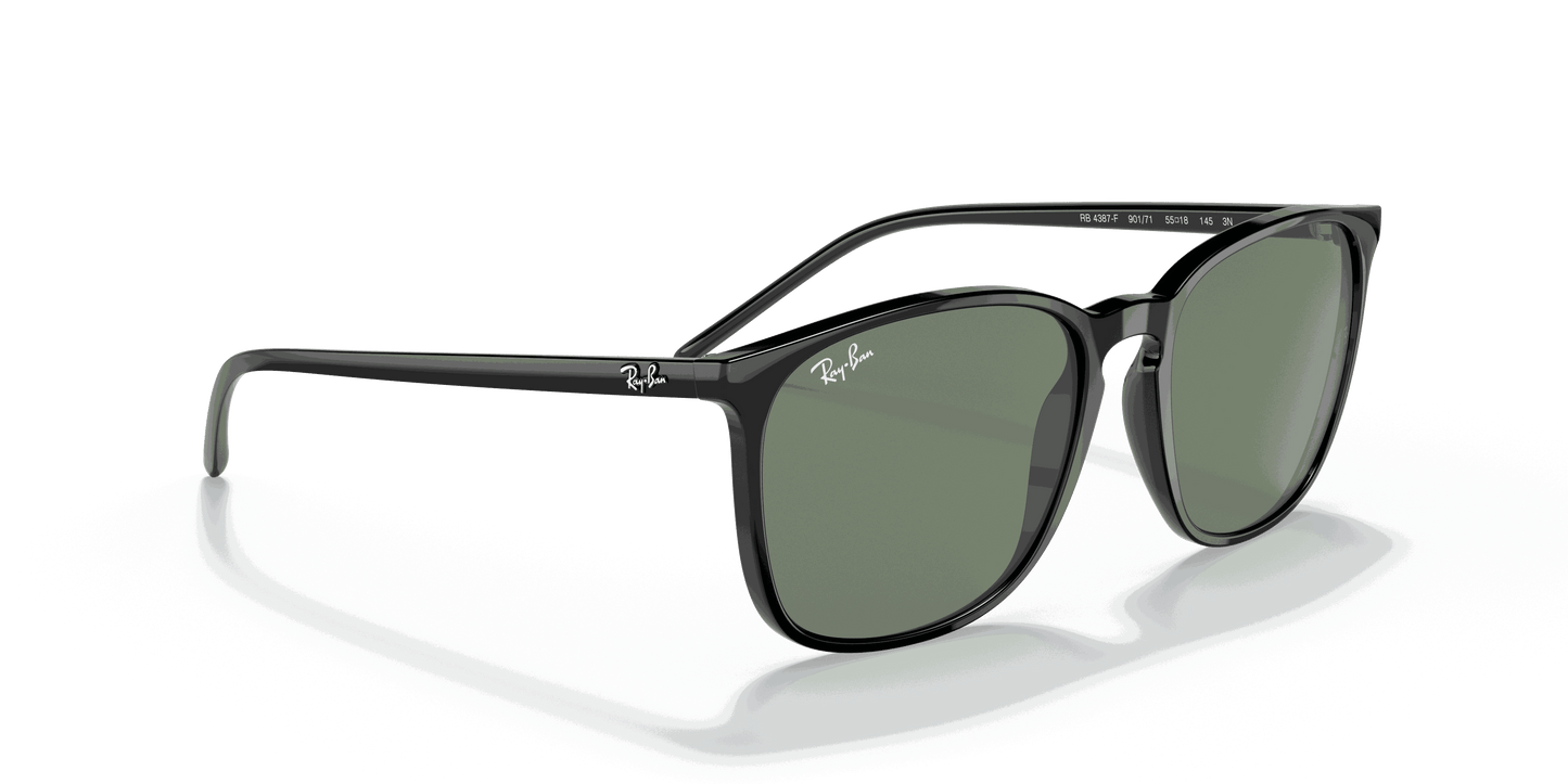 [Green Classic Lenses, Polished Black Frame]