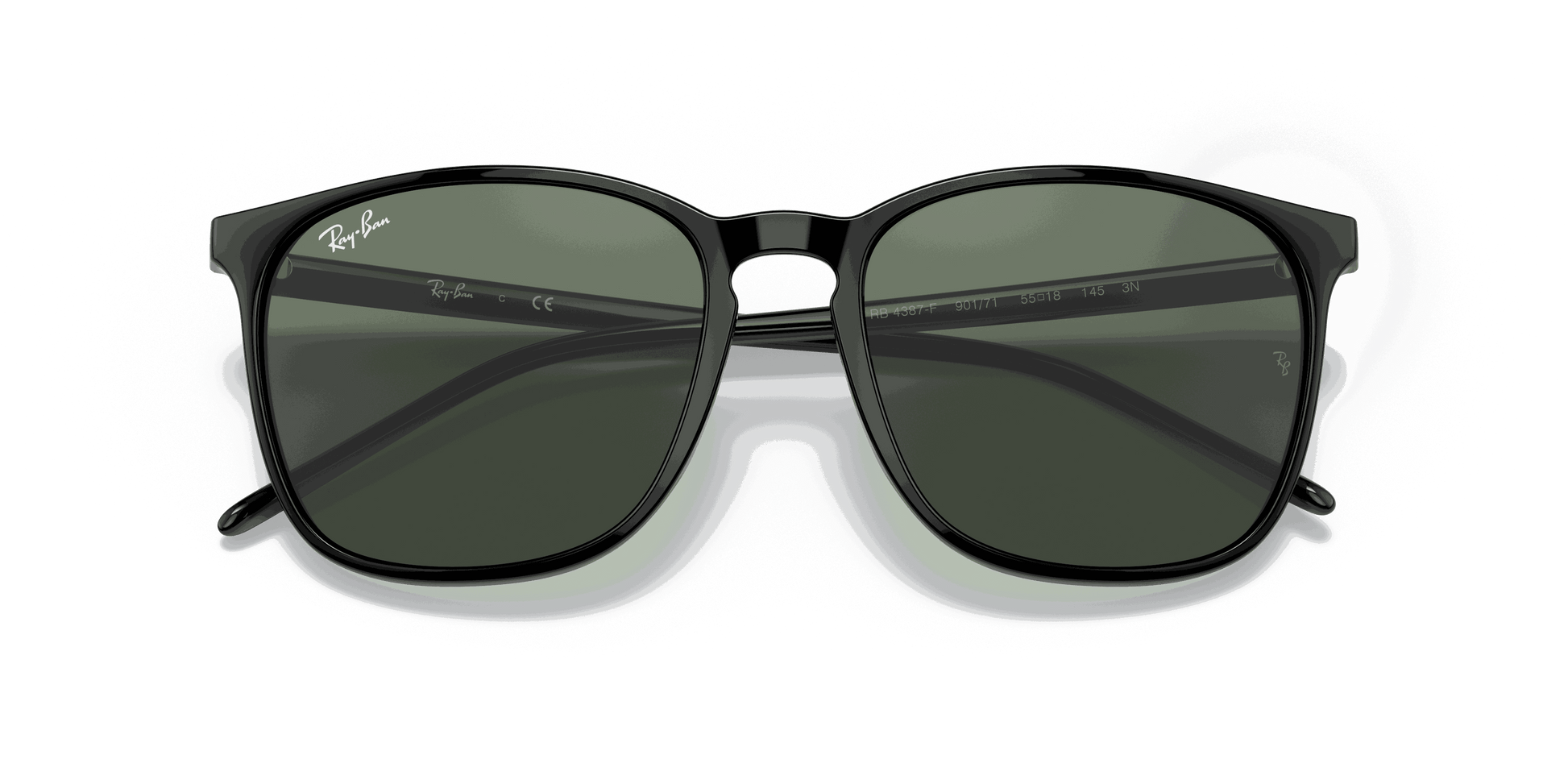 [Green Classic Lenses, Polished Black Frame]