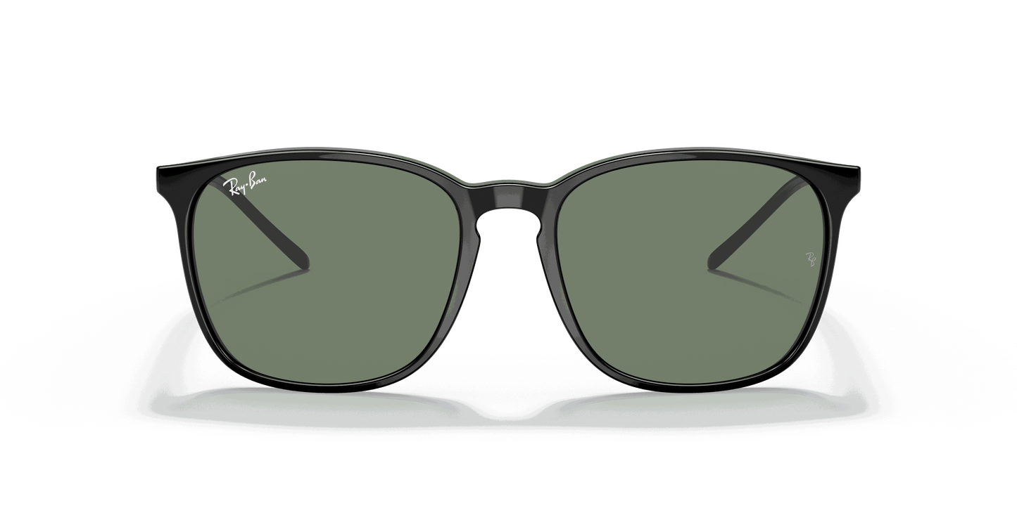 [Green Classic Lenses, Polished Black Frame]