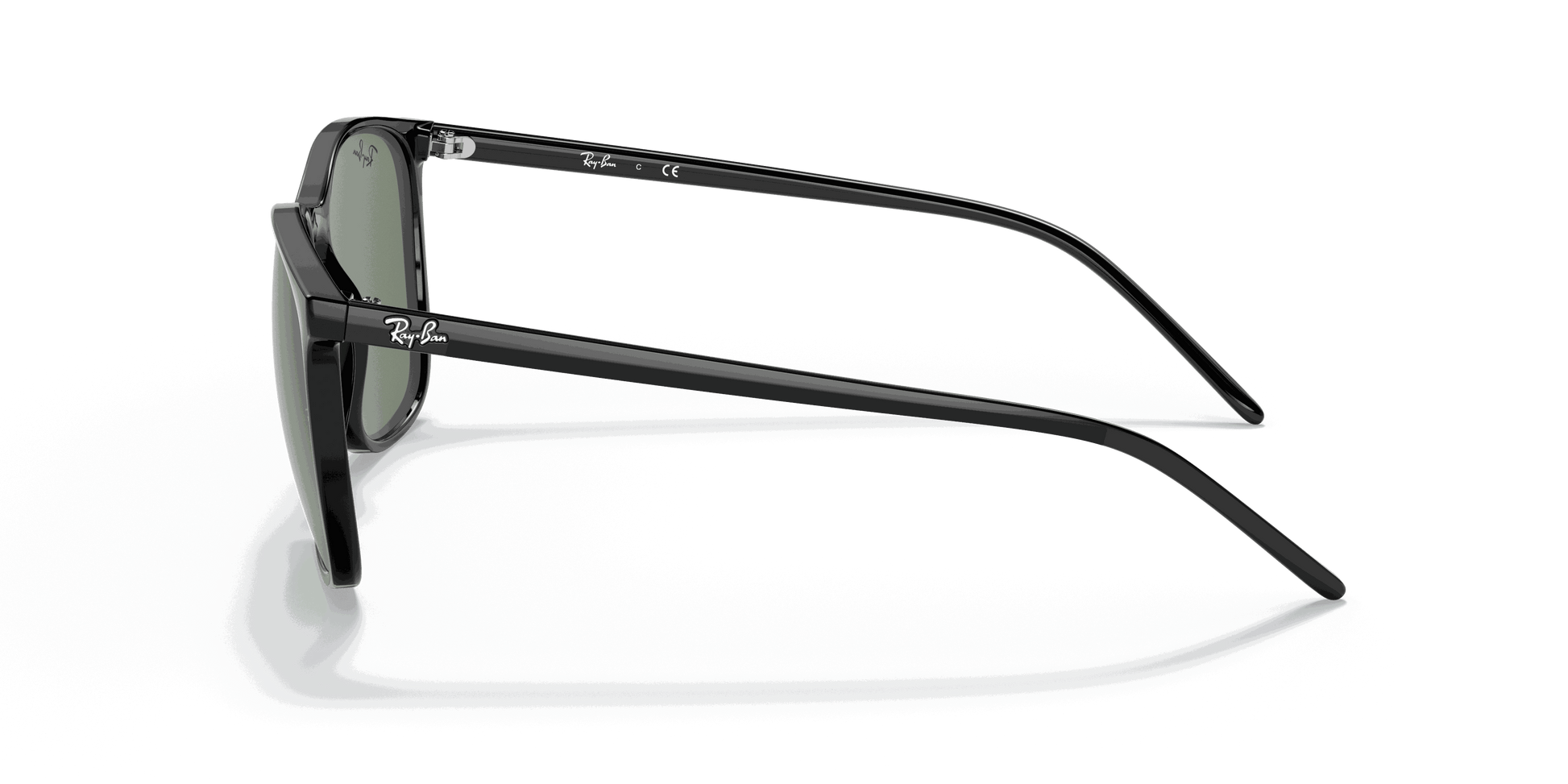 [Green Classic Lenses, Polished Black Frame]