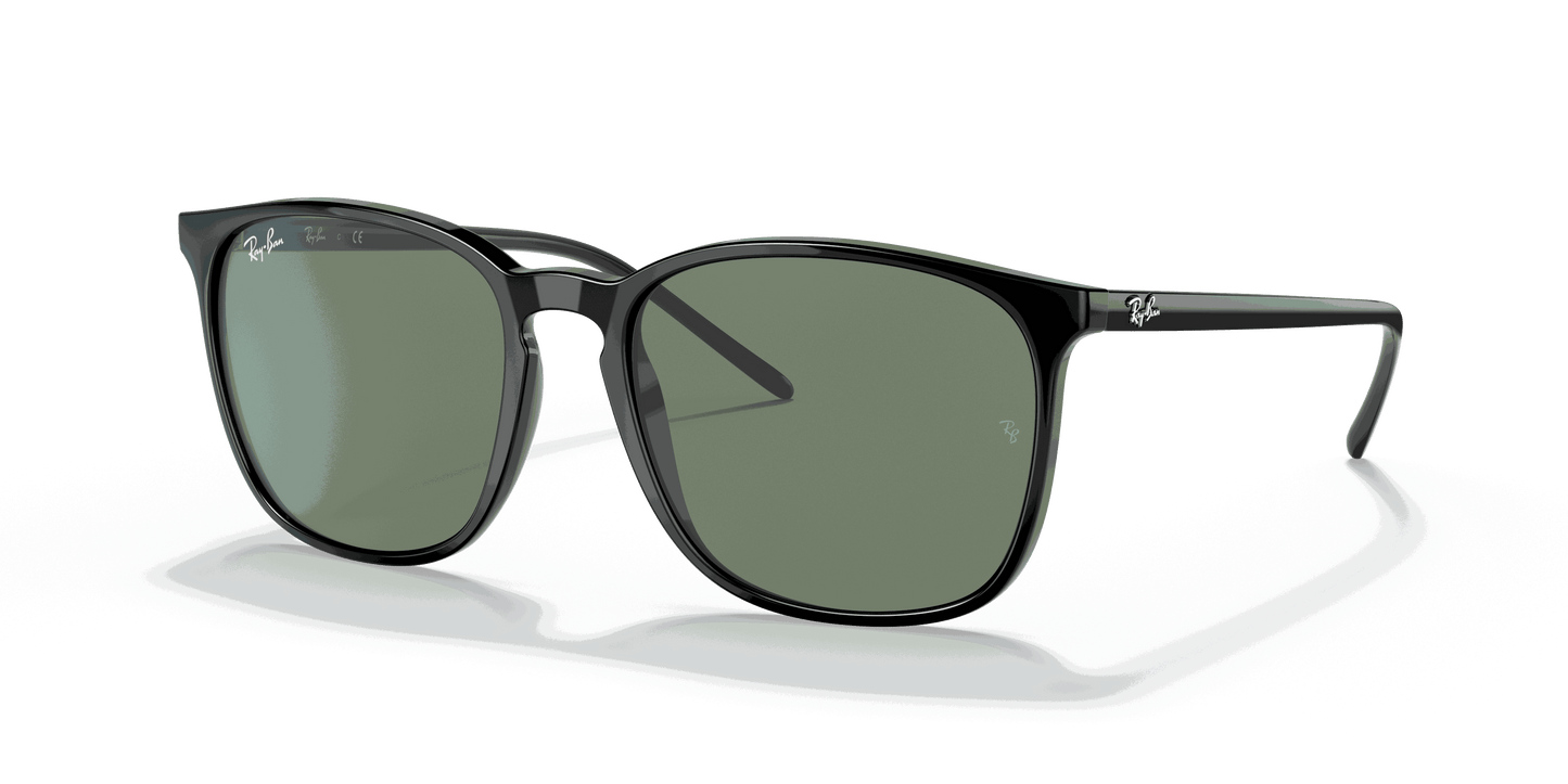 [Green Classic Lenses, Polished Black Frame]