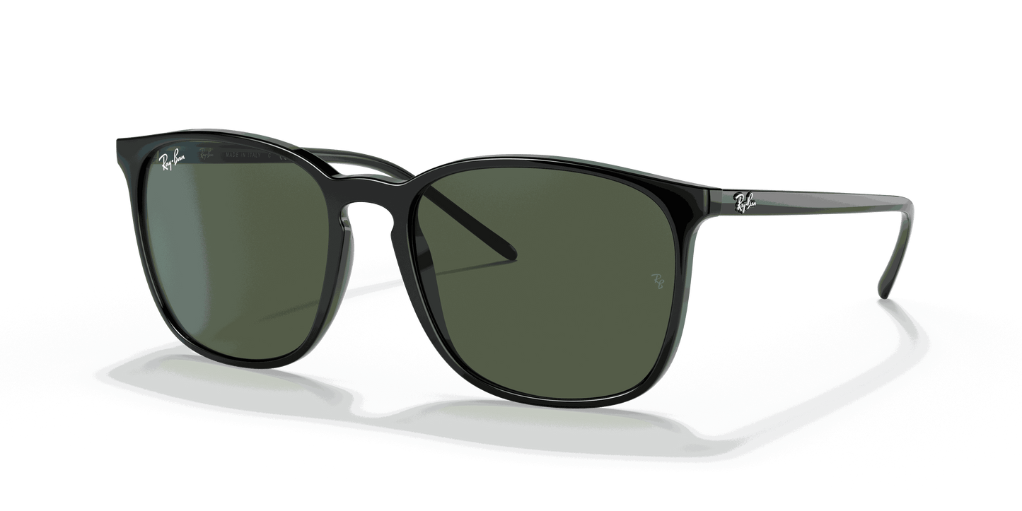 [Green Lenses, Polished Black Frame]