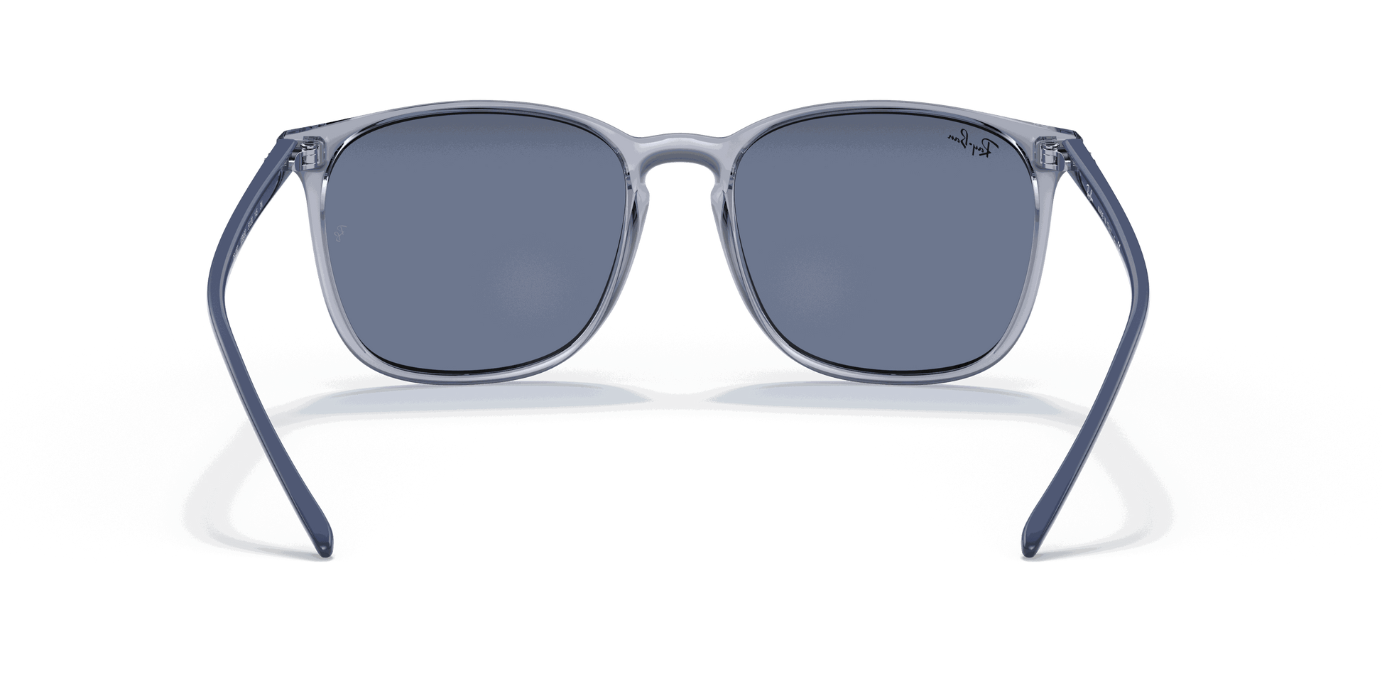 [Dark Blue Lenses, Polished Transparent Blue Frame]