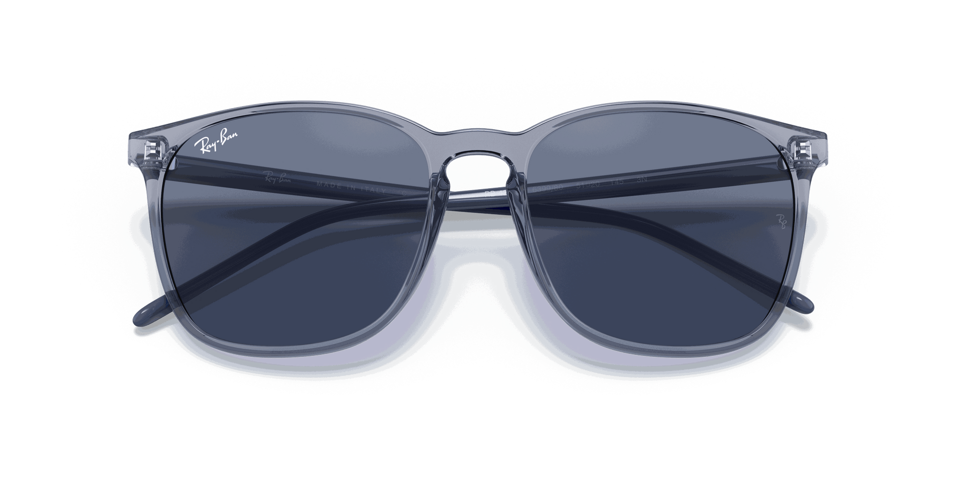 [Dark Blue Lenses, Polished Transparent Blue Frame]