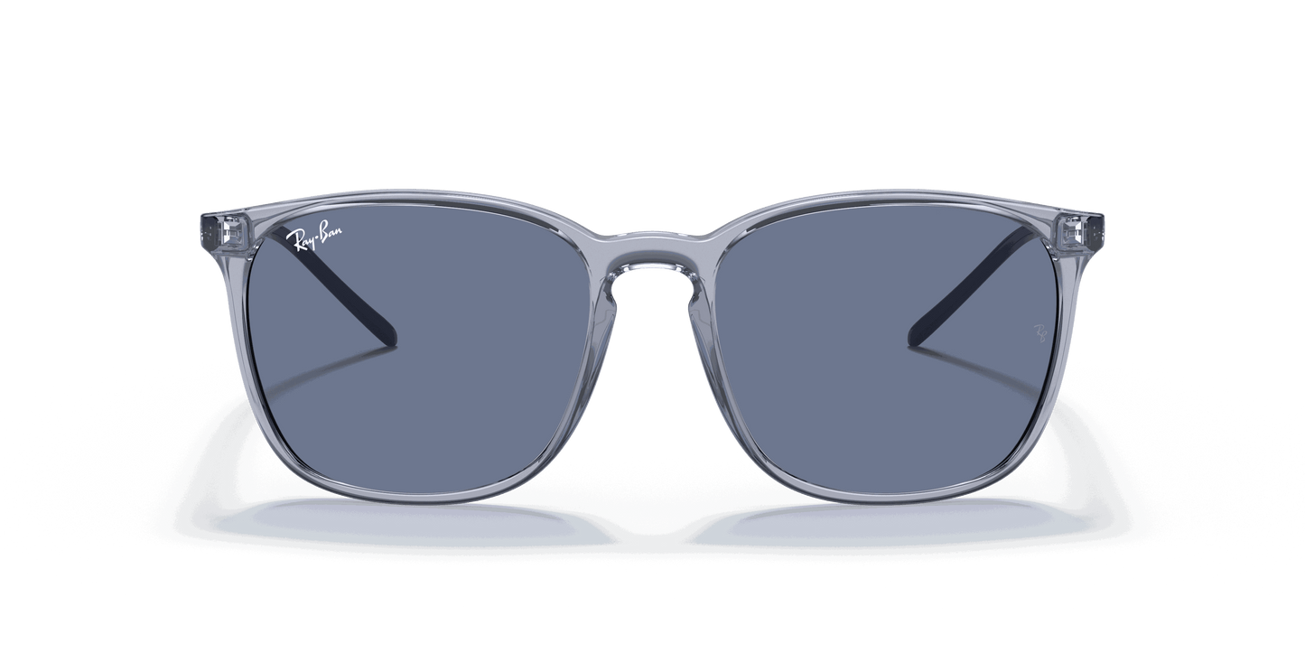[Dark Blue Lenses, Polished Transparent Blue Frame]