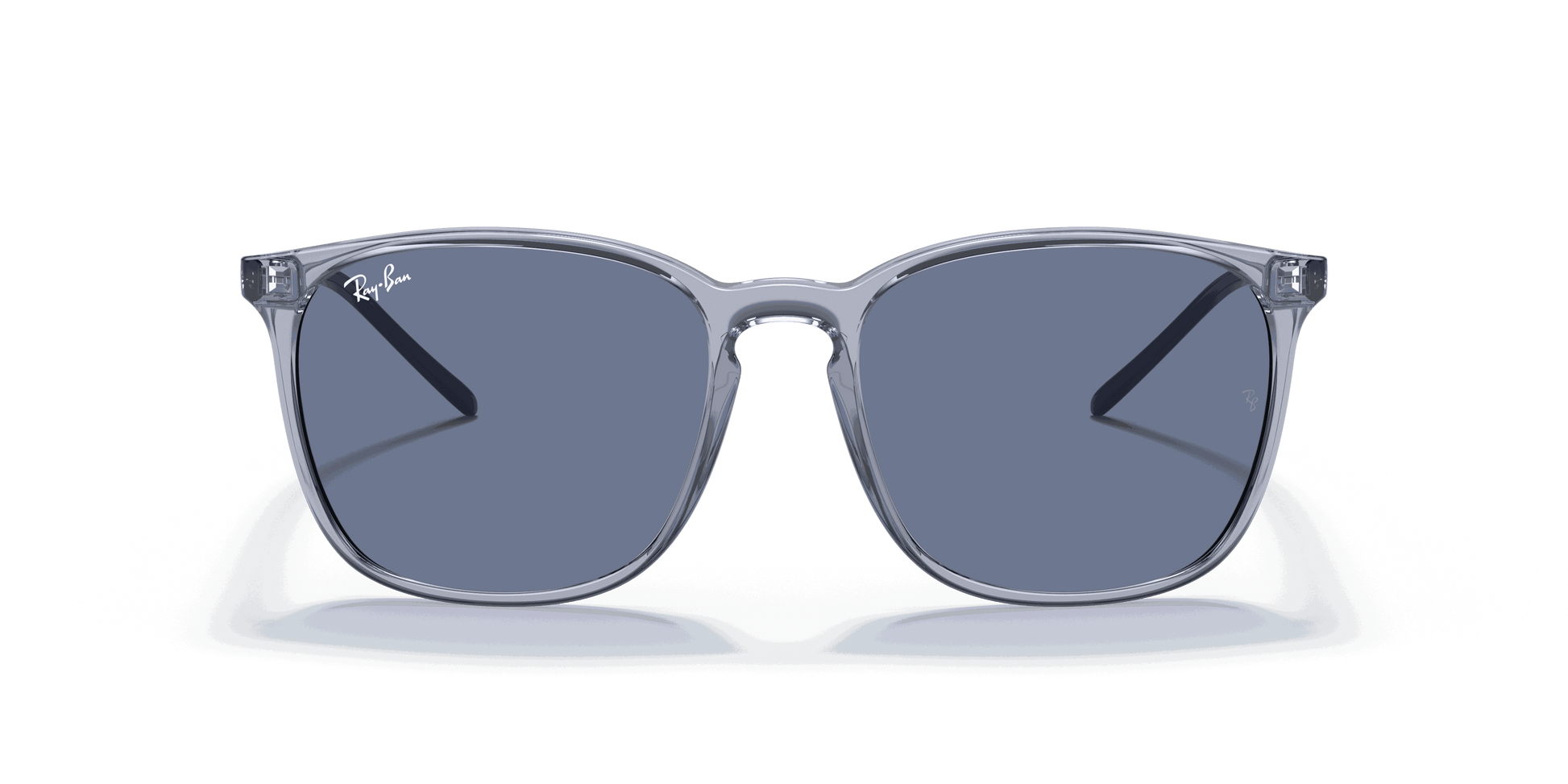 [Dark Blue Lenses, Polished Transparent Blue Frame]