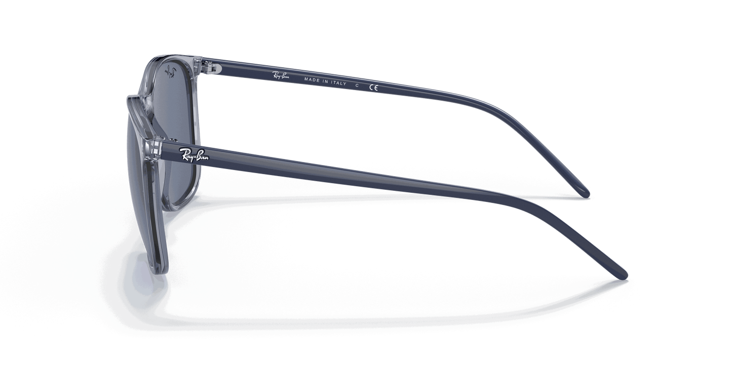 [Dark Blue Lenses, Polished Transparent Blue Frame]