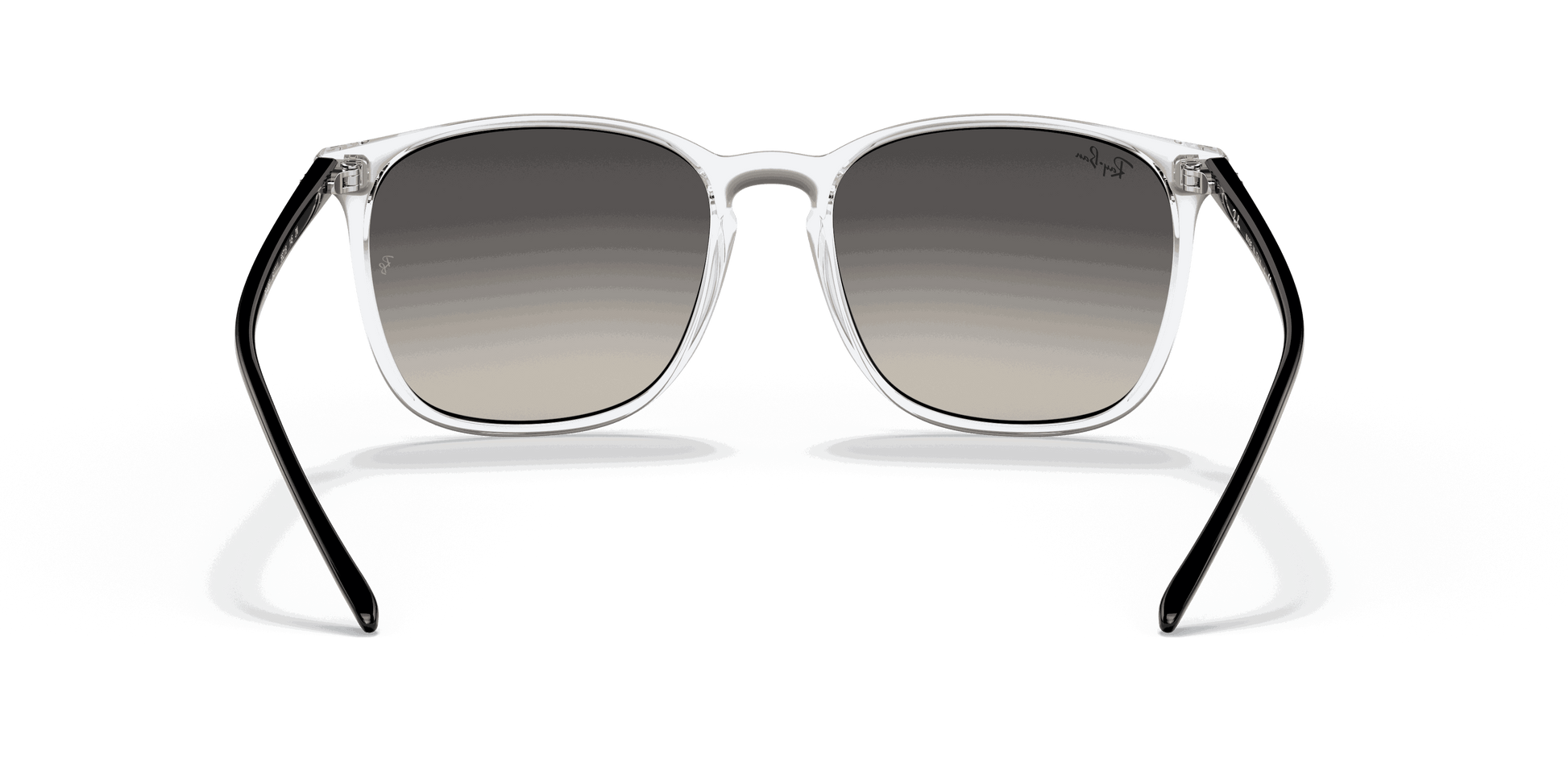[Grey Gradient Lenses, Polished Transparent Frame]
