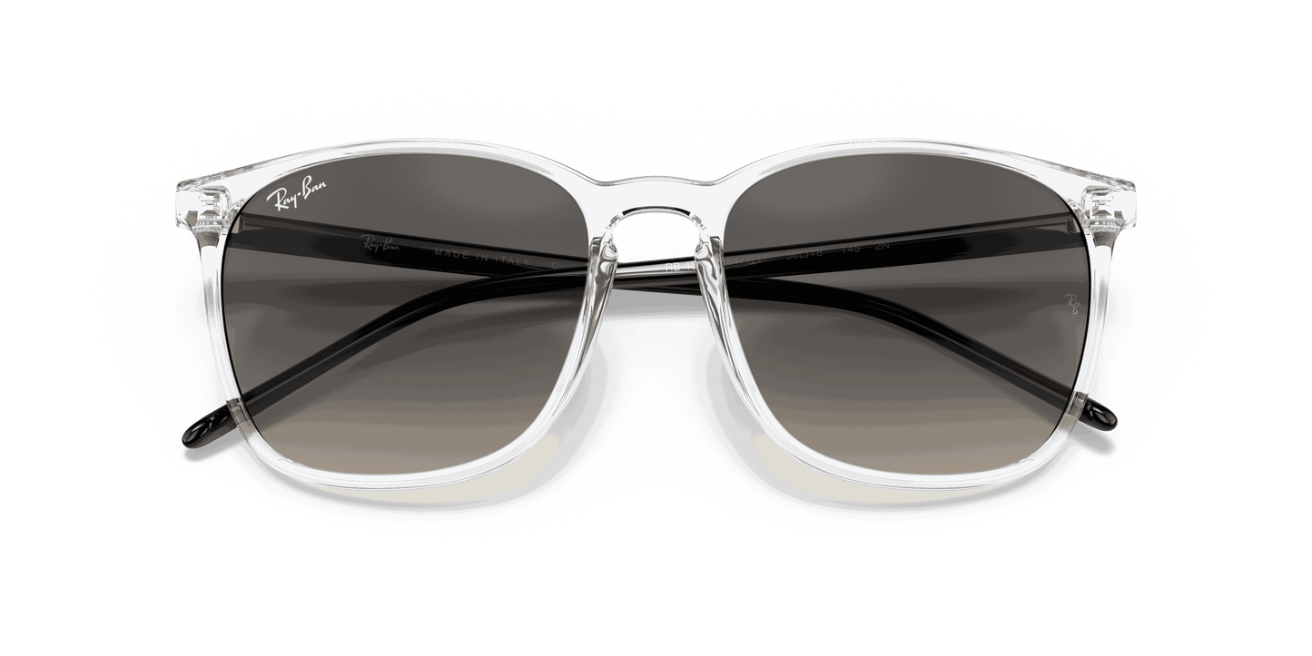 [Grey Gradient Lenses, Polished Transparent Frame]