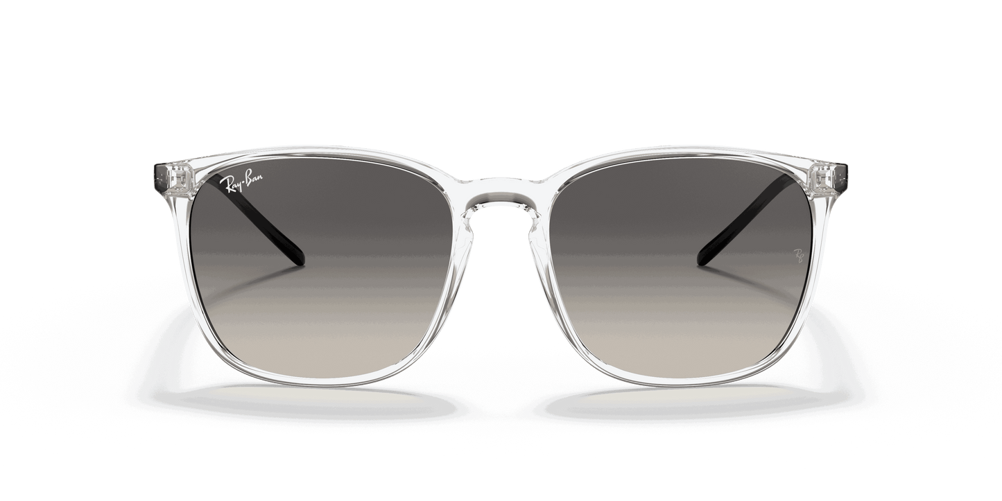 [Grey Gradient Lenses, Polished Transparent Frame]