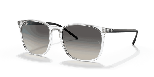 [Grey Gradient Lenses, Polished Transparent Frame]